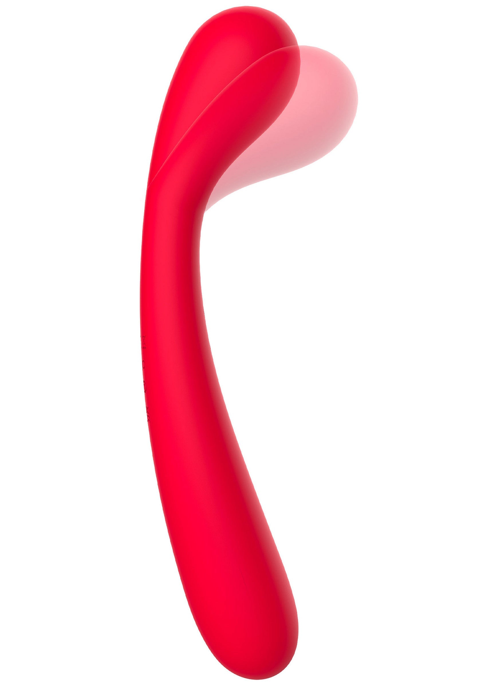 Masseur vibrant personnel rouge pour le plaisir solitaire ou partagé.; Rode vibrerende persoonlijke stimulator voor solo of gedeeld plezier.; Red vibrating personal massager for solo or shared pleasure.