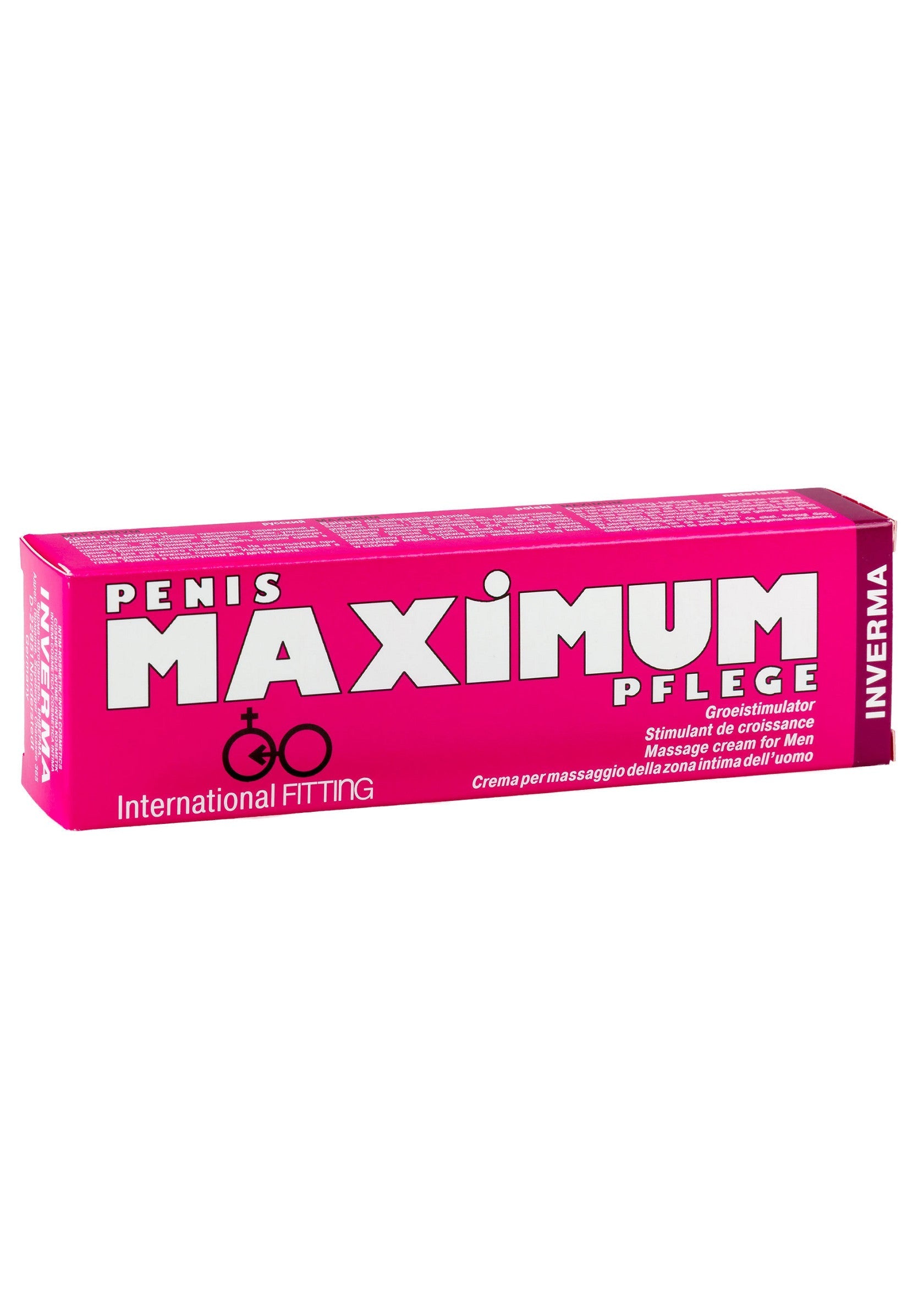 Crème de massage intime Penis Maximum Pflege pour homme. Stimule la croissance. ; Penis Maximum Pflege intieme massagecrème voor mannen. Stimuleert groei. ; Penis Maximum Pflege intimate massage cream for men. Stimulates growth.