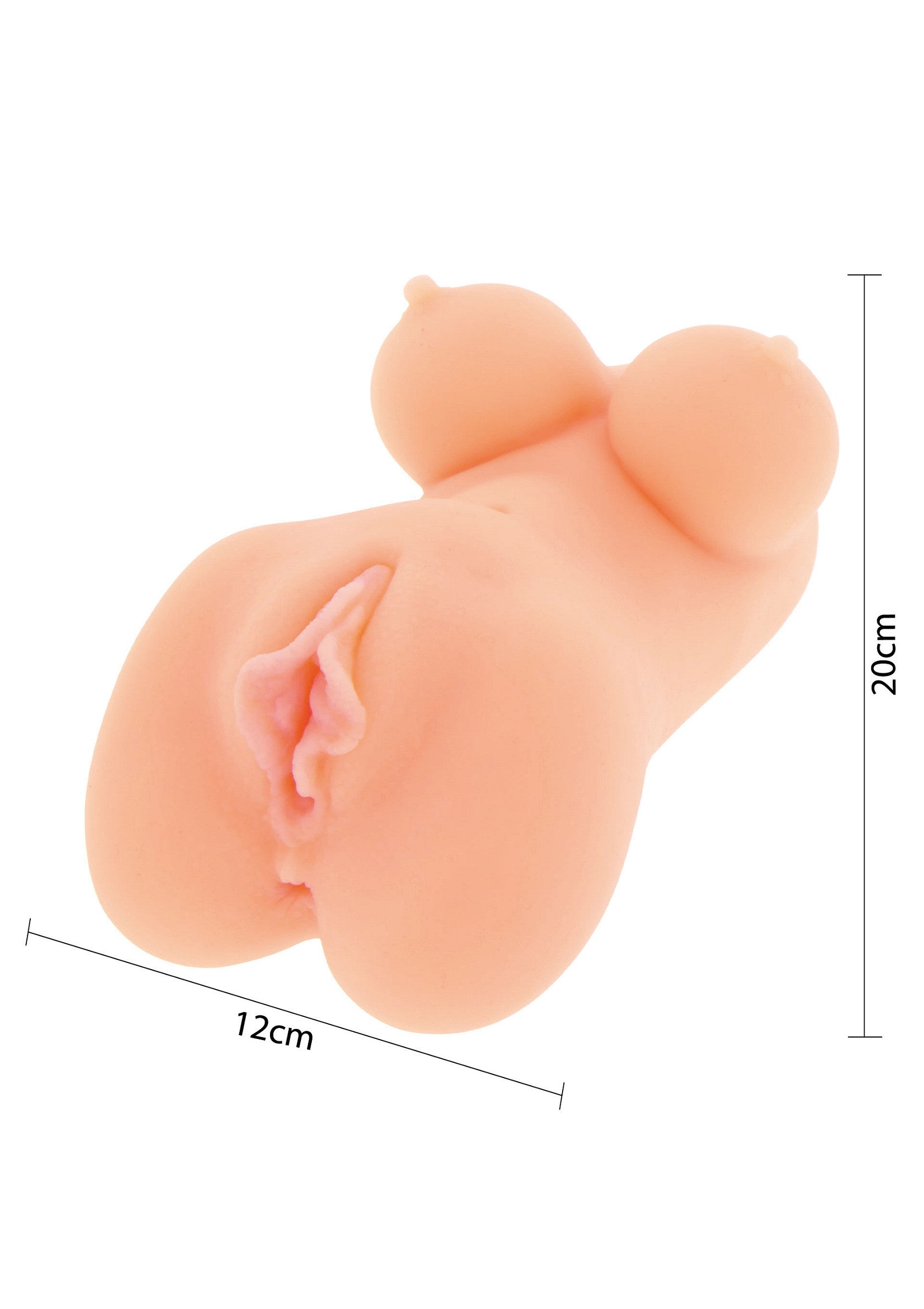 Torse de masturbation réaliste avec des seins généreux. Dimensions : 20cm x 12cm. Pour des sensations intenses !; Realistische masturbatie torso met royale borsten. Afmetingen: 20cm x 12cm. Voor intense sensaties!; Realistic masturbation torso with generous breasts. Dimensions: 20cm x 12cm. For intense sensations!