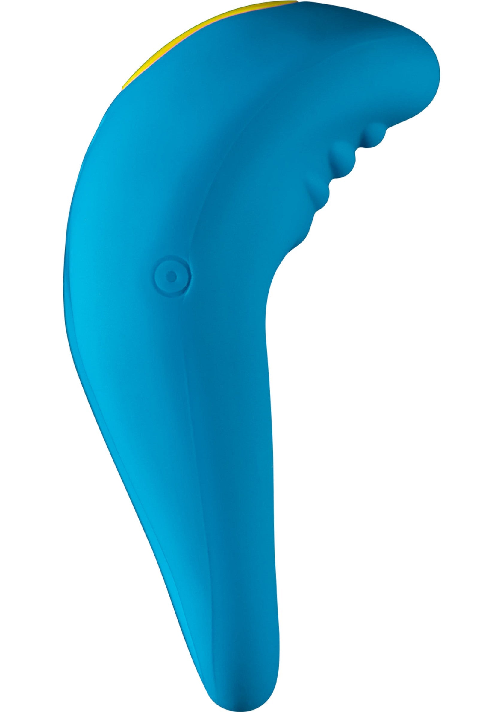 Masseur vibrant bleu et jaune pour le corps, idéal pour la relaxation musculaire et le soulagement des tensions.; Blauwe en gele vibrerende stimulator voor het lichaam, ideaal voor spierontspanning en spanningsverlichting.; Blue and yellow vibrating massager for the body, ideal for muscle relaxation and tension relief.