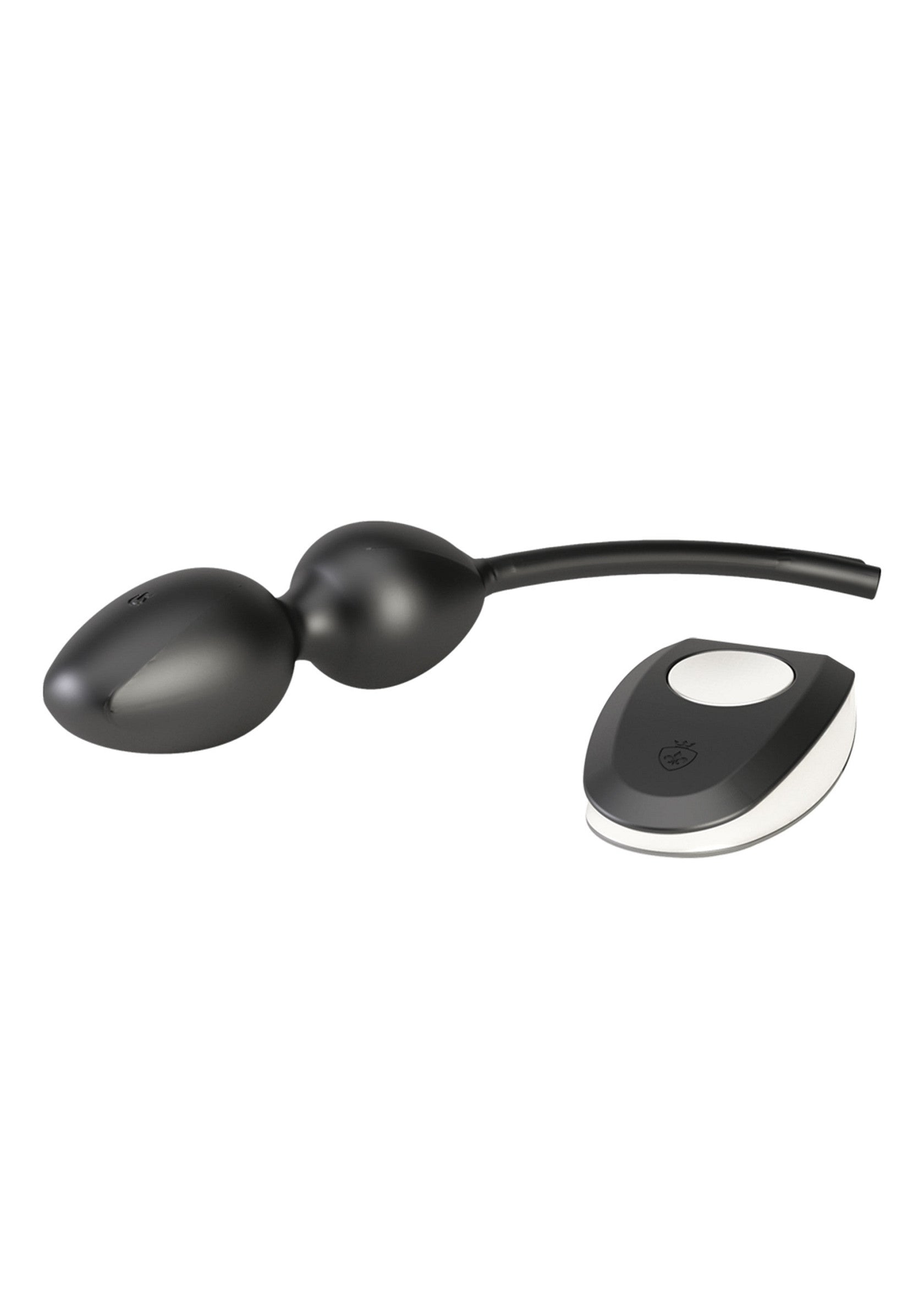 Plug anal vibrant noir avec télécommande sans fil pour le plaisir anal.; Zwarte vibrerende anale plug met draadloze afstandsbediening voor anale genot.; Black vibrating anal plug with wireless remote control for anal pleasure.