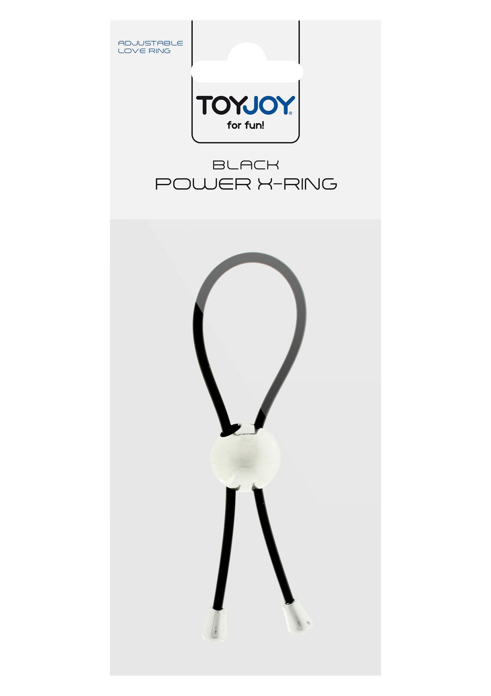 Anneau pénien réglable ToyJoy Black Power X-Ring pour plus de plaisir !; Verstelbare ToyJoy Black Power X-Ring penisring voor extra plezier!; Adjustable ToyJoy Black Power X-Ring cock ring for extra fun!