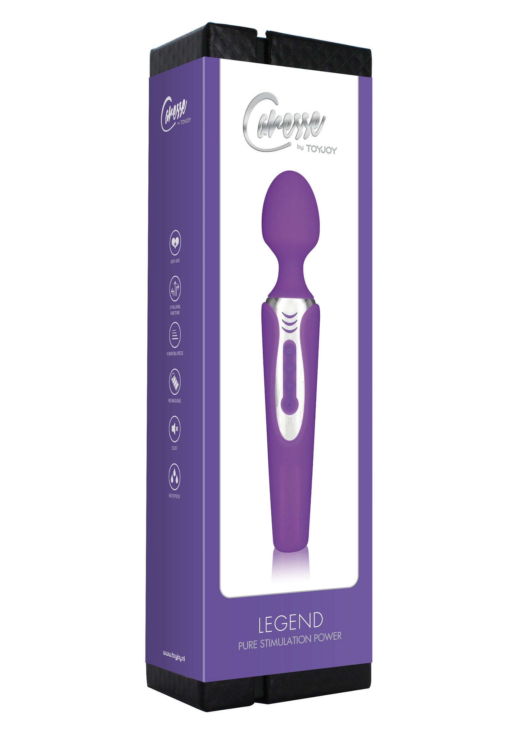 Caresse Legend de ToyJoy, vibromasseur de stimulation pure, pour un plaisir intense et ciblé.; Caresse Legend van ToyJoy, pure stimulatie vibrator, voor intense en gerichte plezier.; Caresse Legend by ToyJoy, pure stimulation vibrator, for intense and targeted pleasure.