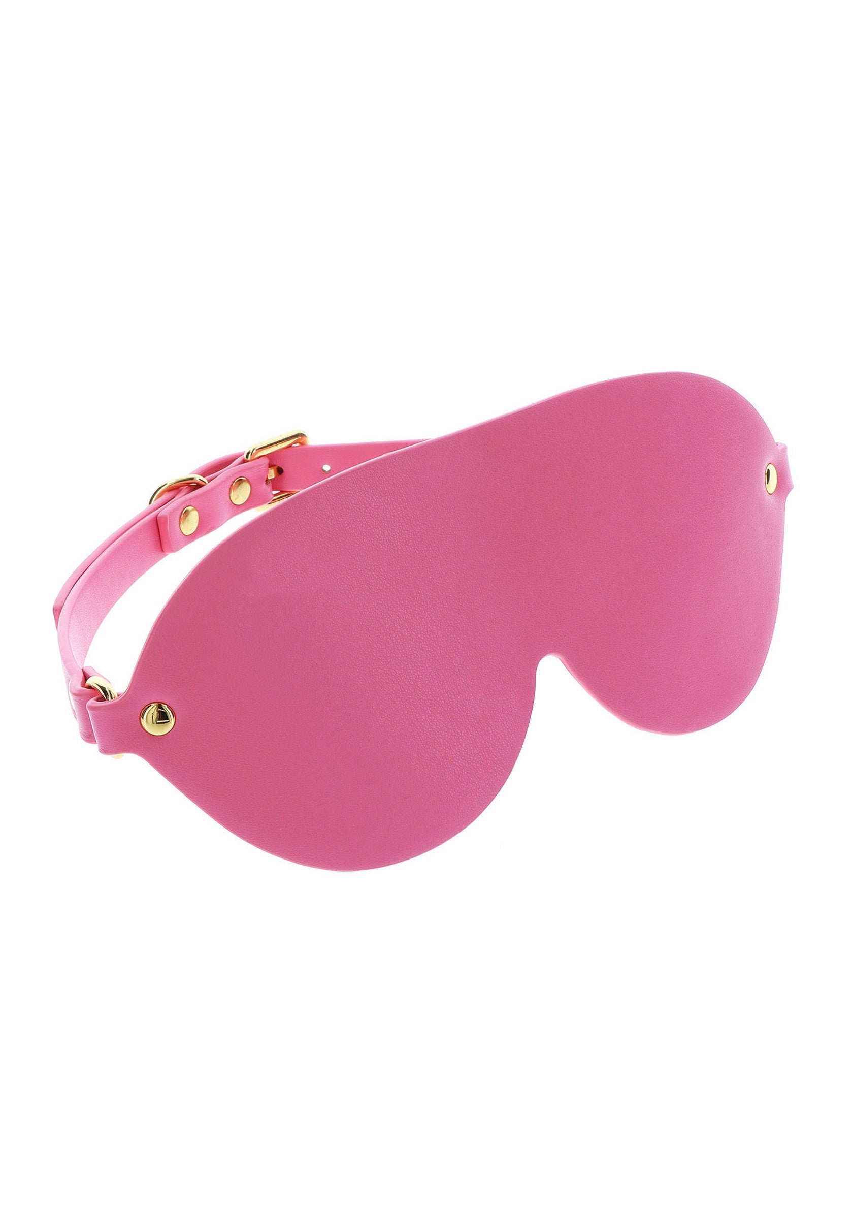 Masque de sommeil rose ajustable avec des détails dorés pour plus de plaisir.; Roze oogmasker verstelbaar met gouden details voor meer plezier.; Pink blindfold adjustable with golden details for extra fun.
