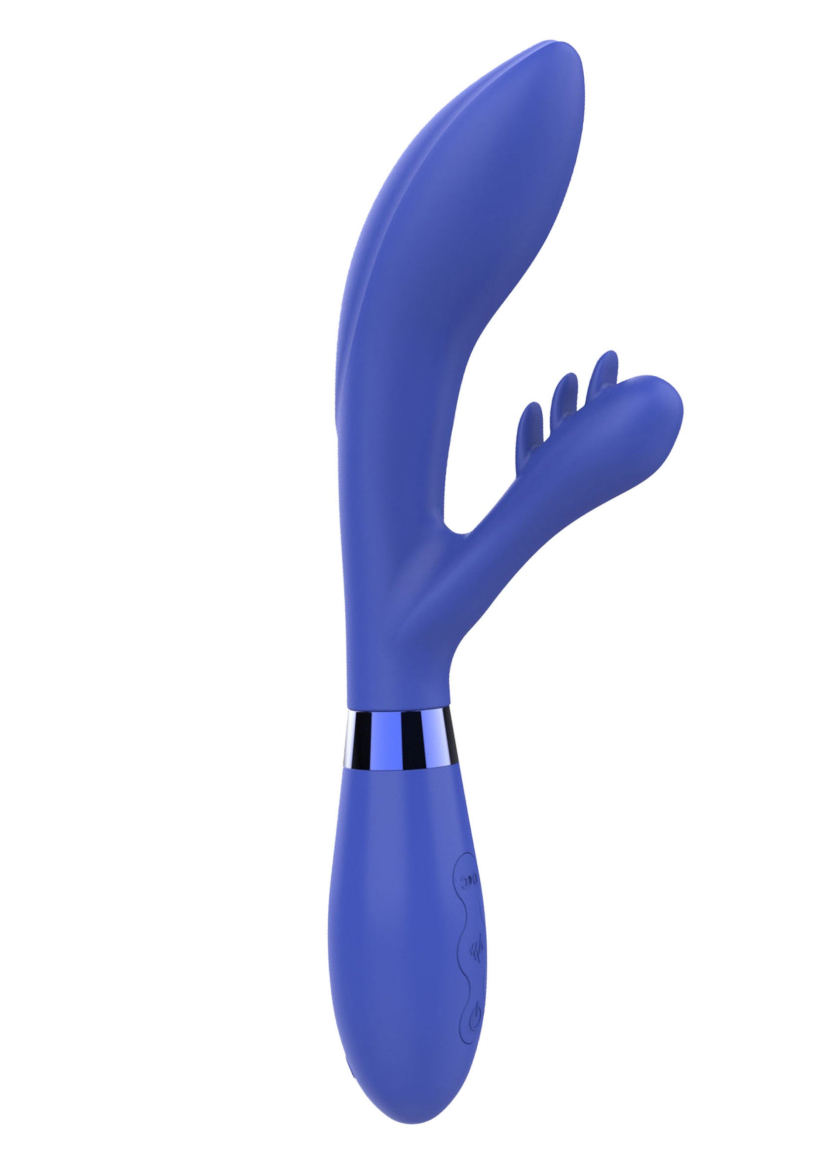 Vibromasseur bleu élégant pour une expérience intime intense et personnalisée. Découvrez le plaisir!; Stijlvolle blauwe vibrator voor een intense en persoonlijke intieme ervaring. Ontdek het genot!; Stylish blue vibrator for an intense & personalized intimate experience. Discover pleasure!