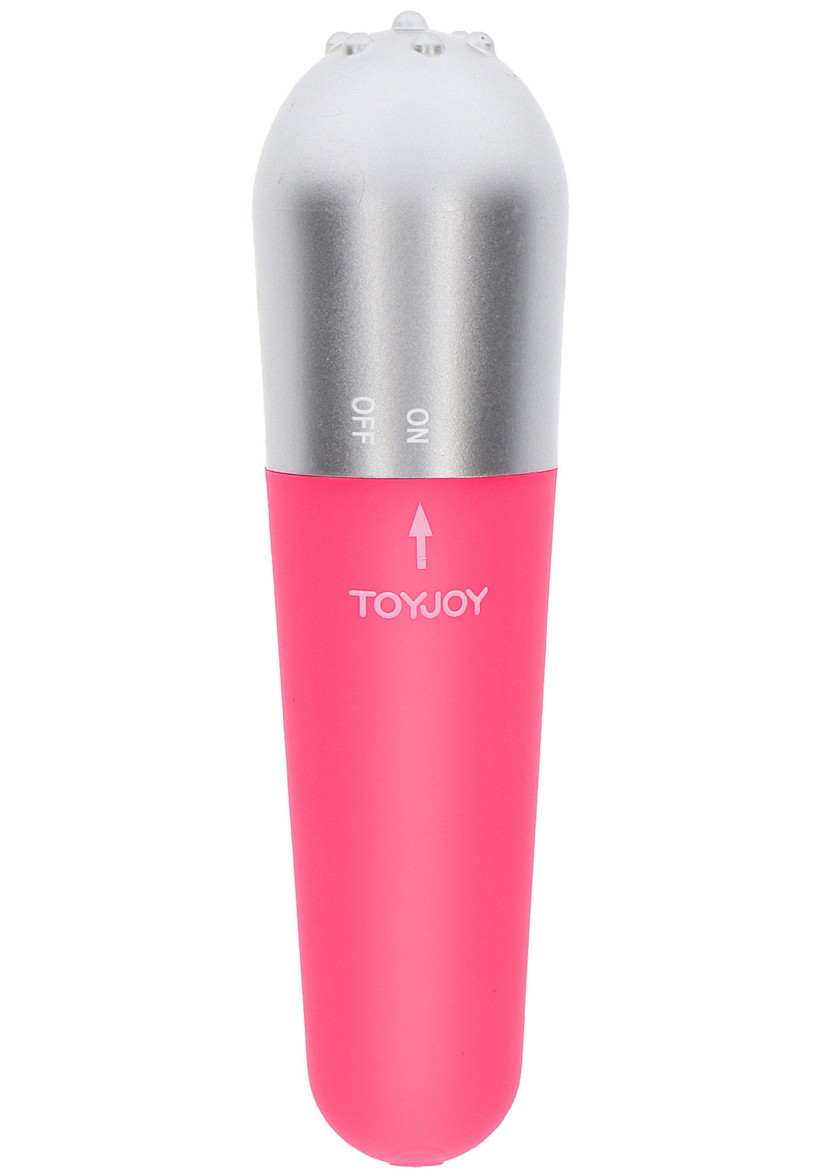 ToyJoy vibromasseur rose et argent pour des moments de plaisir intenses et personnalisés.; ToyJoy roze en zilveren vibrator voor intense en persoonlijke genotsmomenten.; ToyJoy pink and silver vibrator for intense and personal pleasure moments.