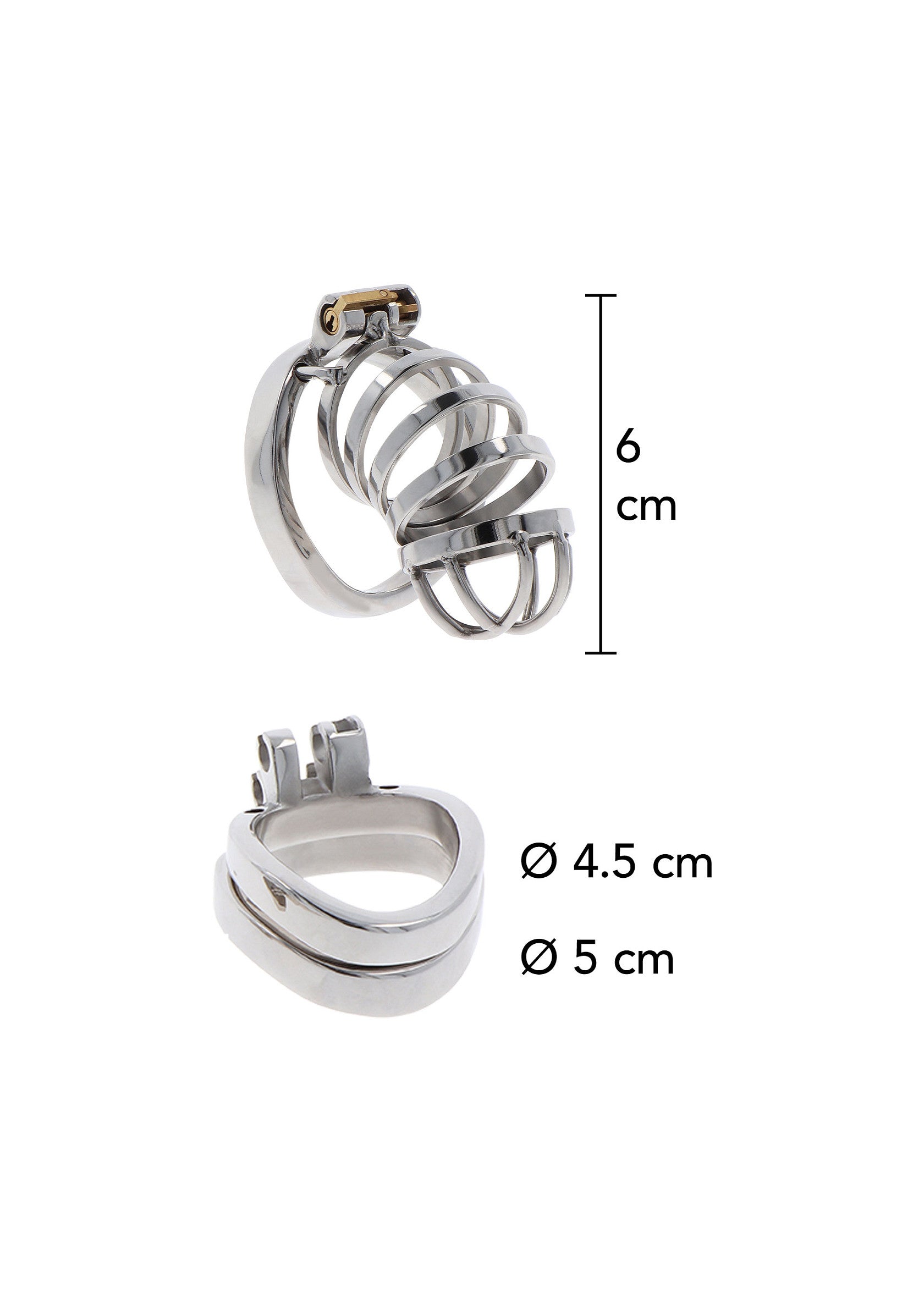 Cages de chasteté masculines en acier inoxydable de haute qualité. Disponible en différentes tailles.; Hoogwaardige roestvrijstalen kuisheidskooien voor mannen. Verkrijgbaar in verschillende maten.; High quality stainless steel male chastity cages. Available in various sizes.