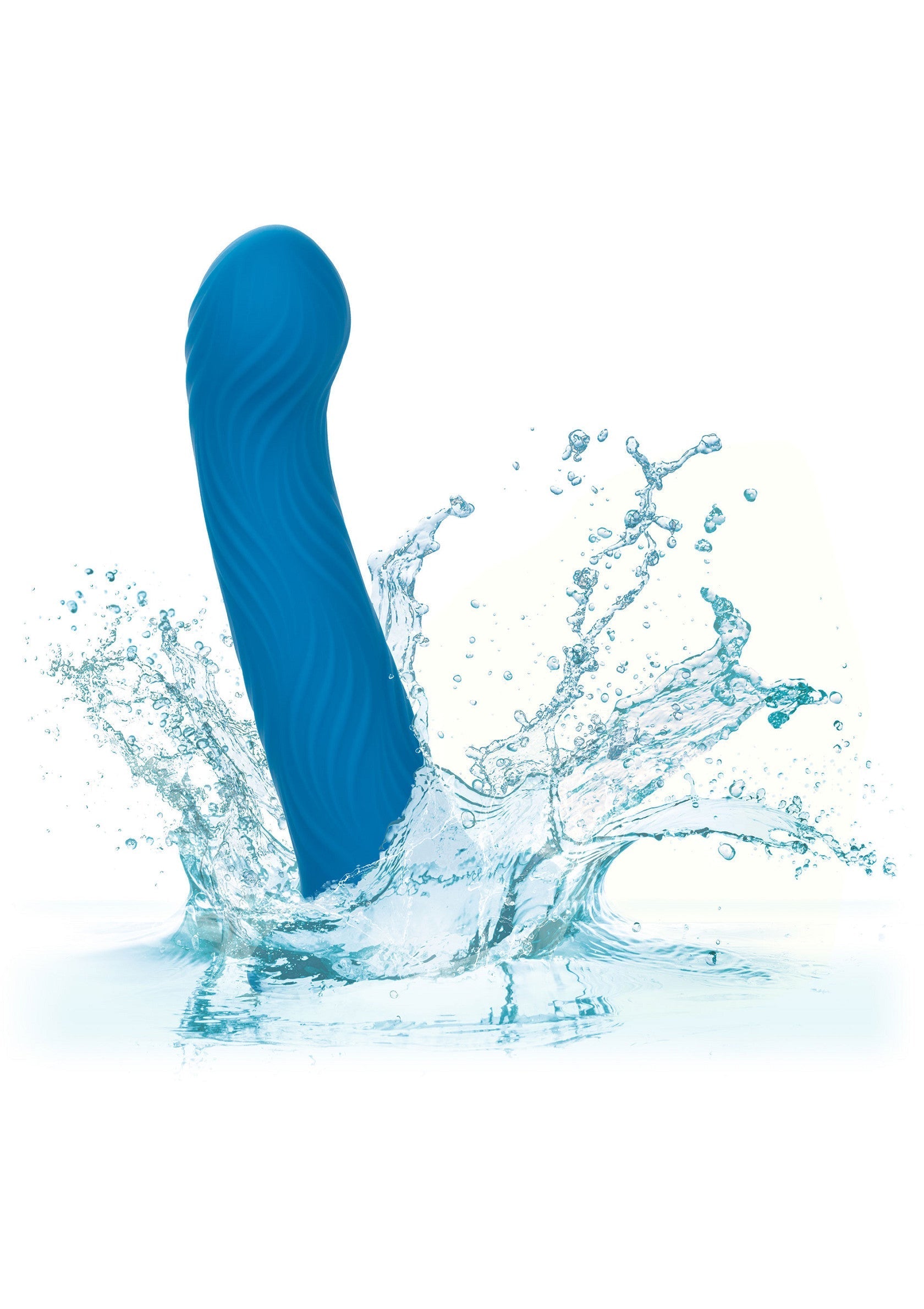 Vibromasseur bleu étanche pour des plaisirs aquatiques intenses.; Waterdichte blauwe vibrator voor intens waterplezier.; Waterproof blue vibrator for intense aquatic pleasures.