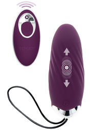 Masseur personnel violet ToyJoy avec télécommande sans fil pour une stimulation personnalisée.; Paarse ToyJoy persoonlijke stimulator met draadloze afstandsbediening voor persoonlijke stimulatie.; Purple ToyJoy personal massager with wireless remote for customized stimulation.