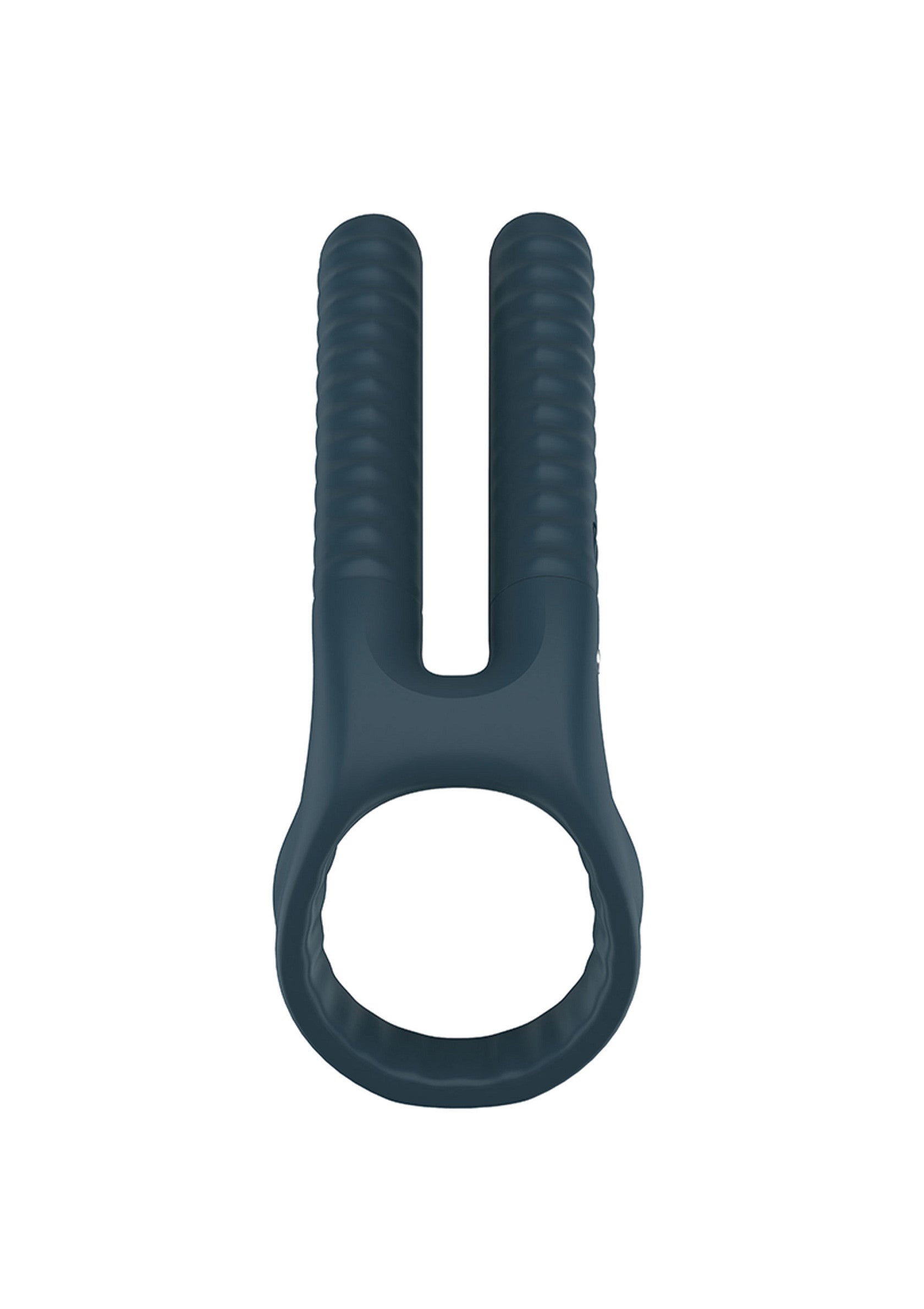 Anneau pénien texturé bleu marine pour une endurance accrue et des sensations intenses.; Marineblauwe getextureerde penisring voor meer uithoudingsvermogen en intense gevoelens.; Navy blue textured cock ring for increased stamina and intense sensations.