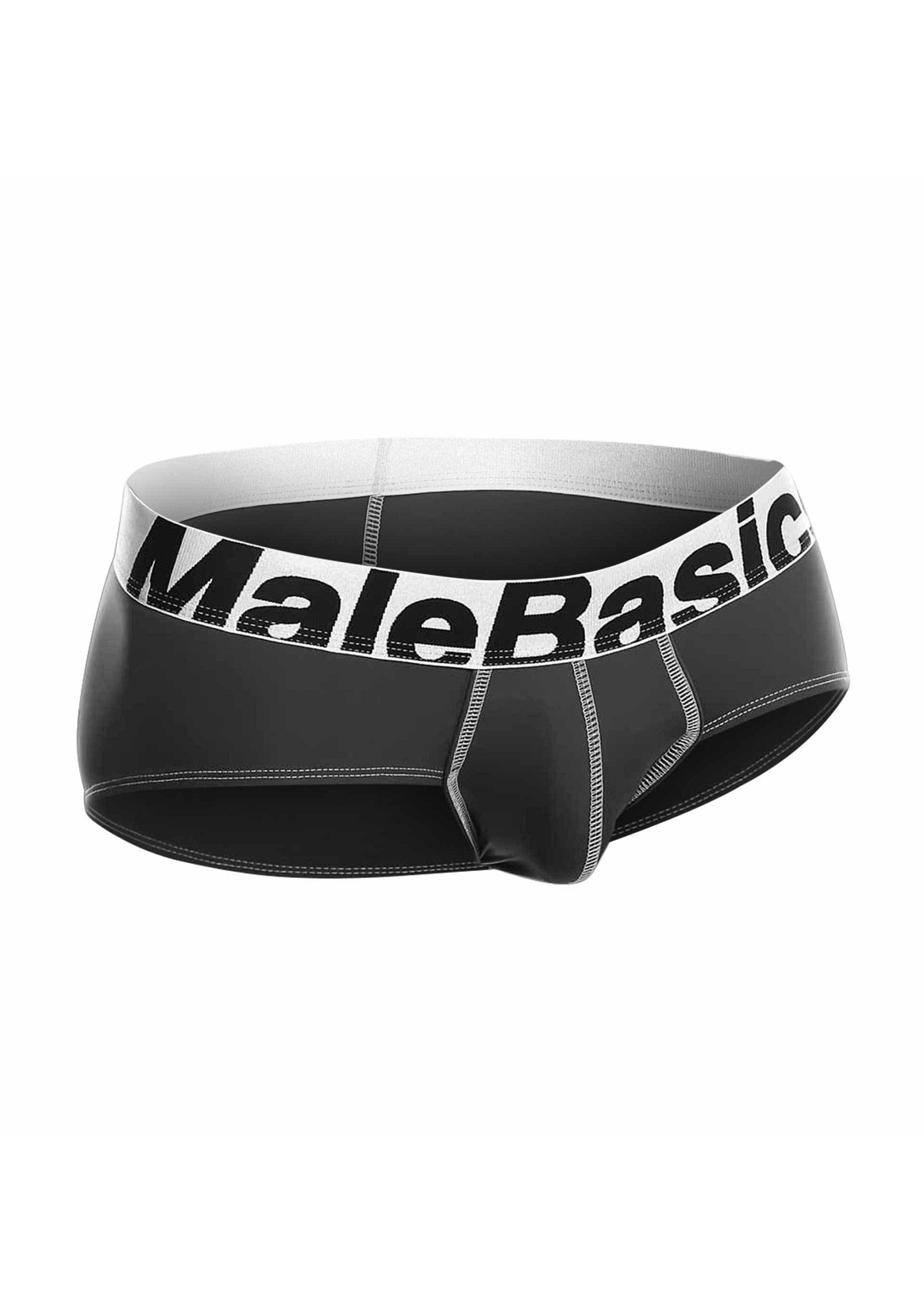 Boxer noir 'MaleBasic' pour homme, coupe ajustée et confortable.; Zwarte 'MaleBasic' heren boxer, strakke en comfortabele pasvorm.; Black 'MaleBasic' men's boxer briefs, snug and comfortable fit.