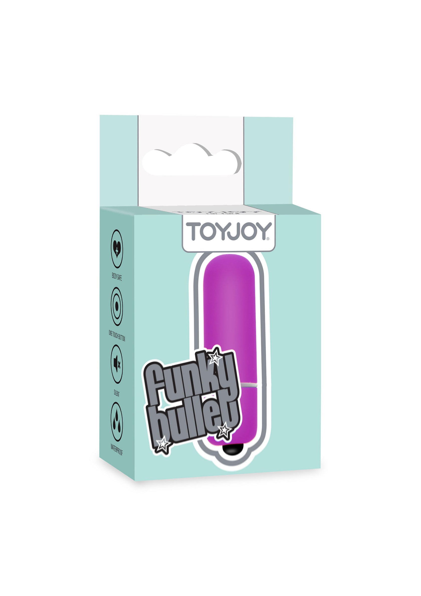 Funky Bullet Toyjoy vibrant violet, petit et puissant pour le plaisir personnel et l'exploration sensuelle.; Funky Bullet Toyjoy levendig paars, klein maar krachtig voor persoonlijk genot en sensuele verkenning.; Funky Bullet Toyjoy vibrant purple, small and powerful for personal pleasure and sensual exploration.