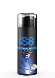 Gel pénien S8 Prolong. Gel longue durée pour hommes. Contenance : 30 ml.; S8 Prolong penisgel. Langdurige gel voor mannen. Inhoud: 30 ml.; S8 Prolong penis gel. Long-lasting gel for men. Size: 30 ml.