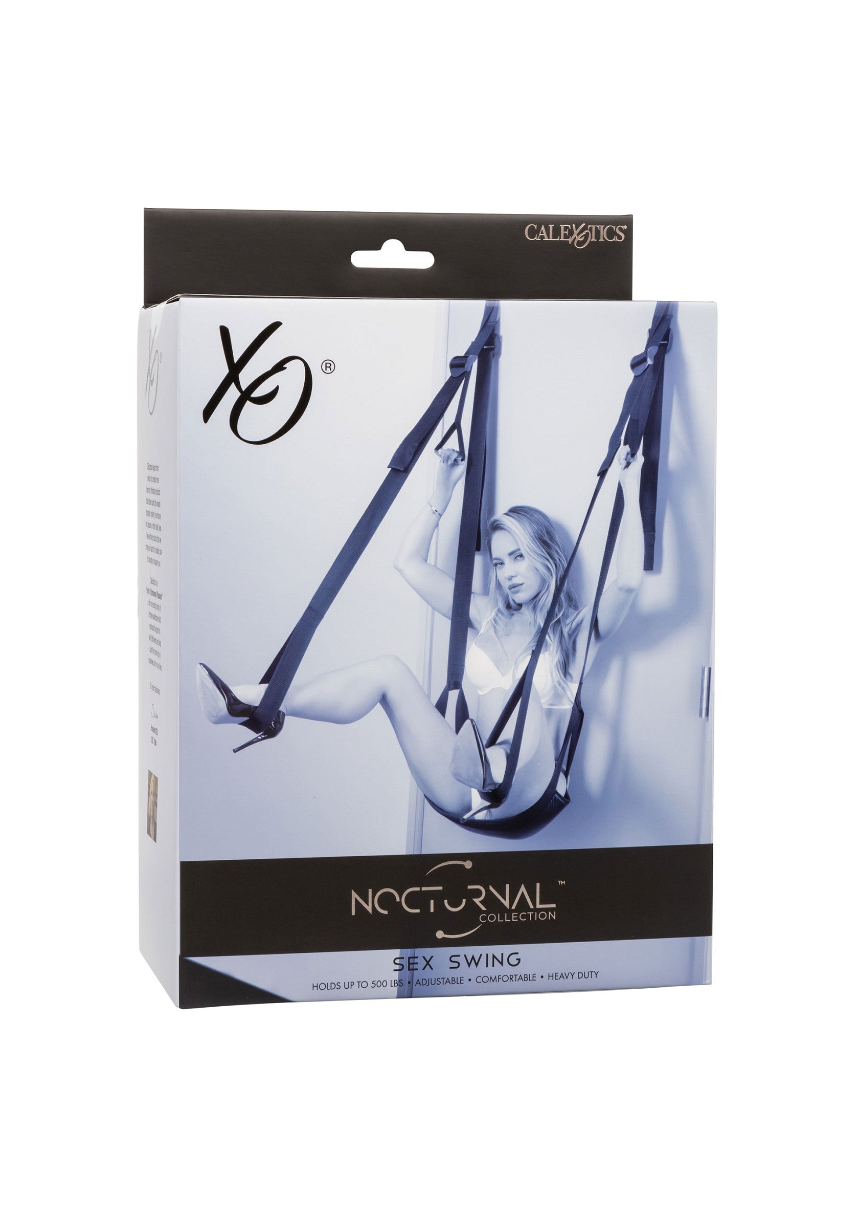 Balançoire sexuelle Nocturnal Collection XO. Accessoire coquin pour adultes, confortable et résistant. Pimentez votre vie amoureuse !; XO Nocturnal Collection seksschommel. Stout speeltje voor volwassenen, comfortabel en stevig. Spice je liefdesleven!; XO Nocturnal Collection sex swing. Naughty adult toy, comfortable and heavy duty. Spice up your love life!