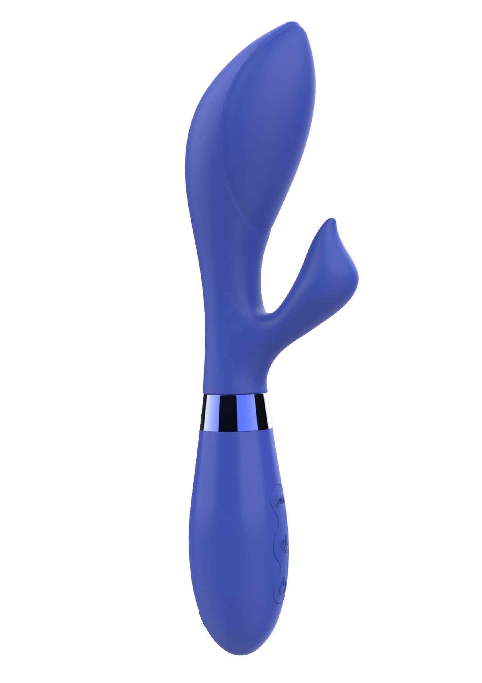 Vibromasseur bleu élégant pour le plaisir personnel.; Stijlvolle blauwe vibrator voor persoonlijk genot.; Stylish blue vibrator for personal pleasure.