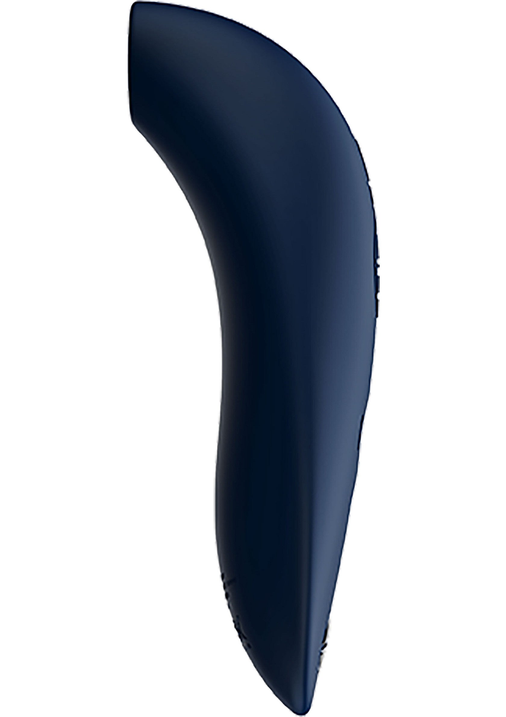 Masseur personnel bleu marine incurvé pour le plaisir intime et la relaxation.; Donkerblauwe persoonlijke stimulator gebogen voor intiem genot en ontspanning.; Navy blue personal massager curved for intimate pleasure and relaxation.