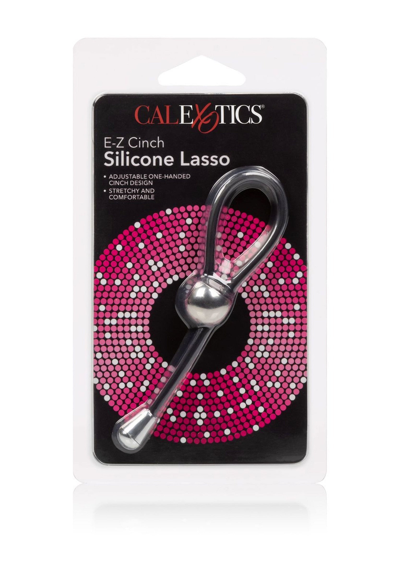 CalExotics E-Z Cinch Silicone Lasso : Laisse en silicone ajustable pour une expérience unique.; CalExotics E-Z Cinch Silicone Lasso: Verstelbare siliconen lasso voor een unieke ervaring.; CalExotics E-Z Cinch Silicone Lasso: Adjustable silicone lasso for a unique experience.