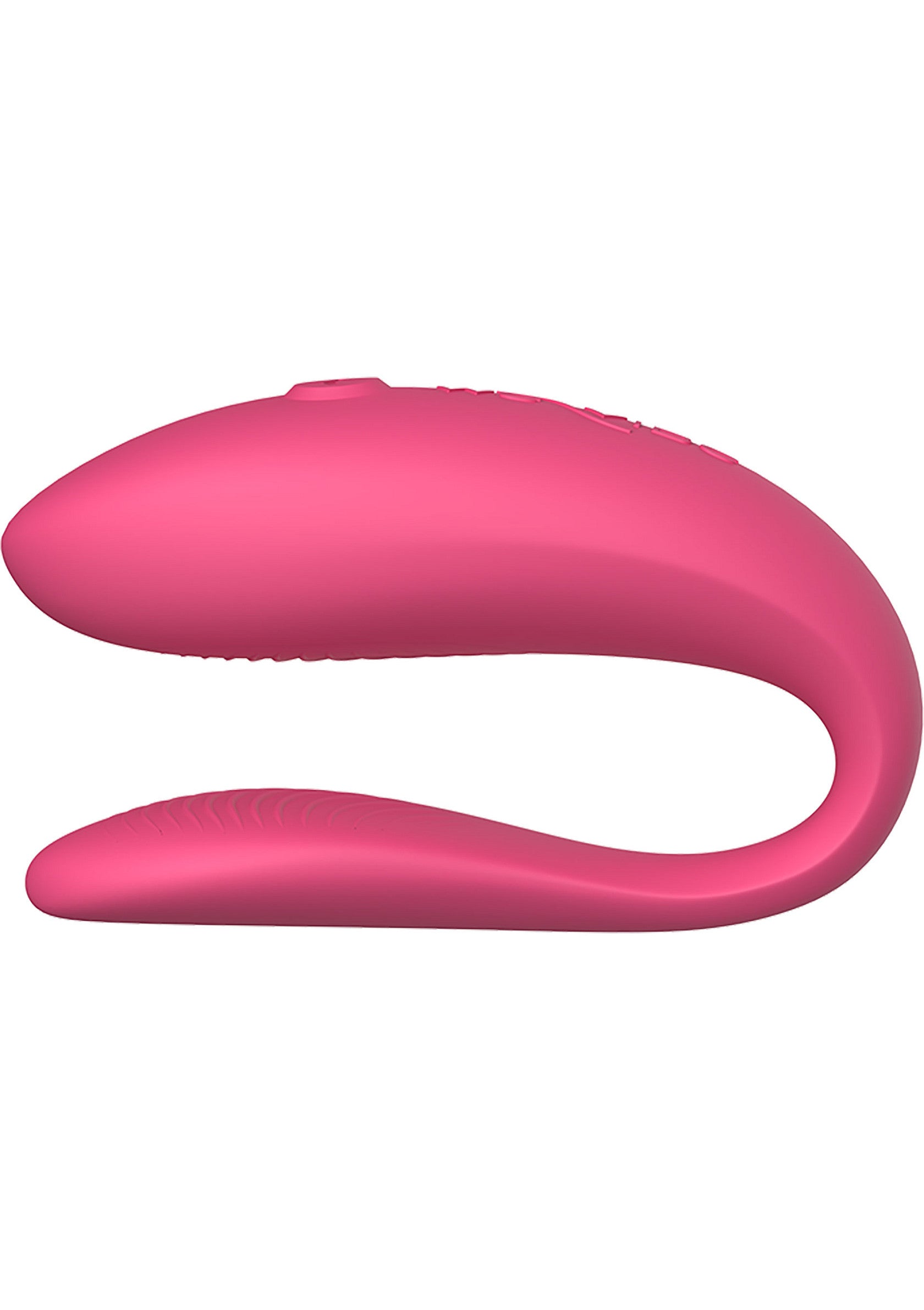 Masseur vibrant rose pour couples. Confort et plaisir partagé garantis !; Roze vibrerende stimulator voor koppels. Comfort en gedeeld plezier gegarandeerd!; Pink vibrating couple's massager. Guaranteed comfort and shared pleasure!