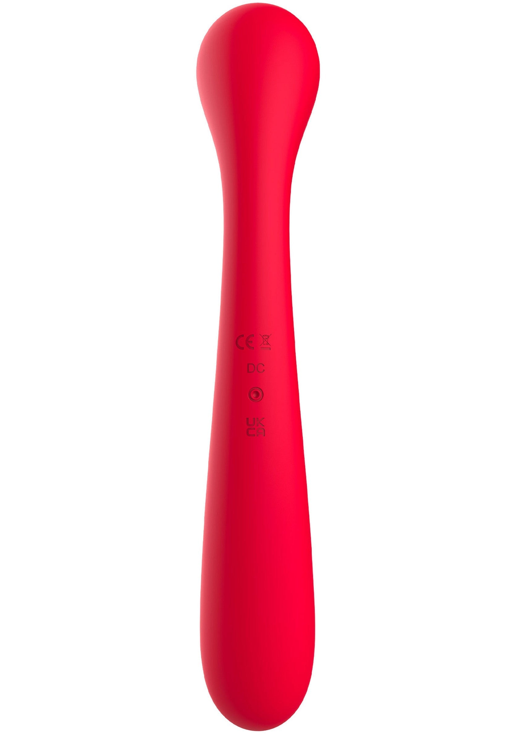 Vibromasseur rouge élégant pour un plaisir sensuel et intense. Explorez votre corps avec style !; Elegante rode vibrator voor sensueel en intens genot. Ontdek je lichaam in stijl!; Sleek red vibrator for sensual & intense pleasure. Explore your body in style!