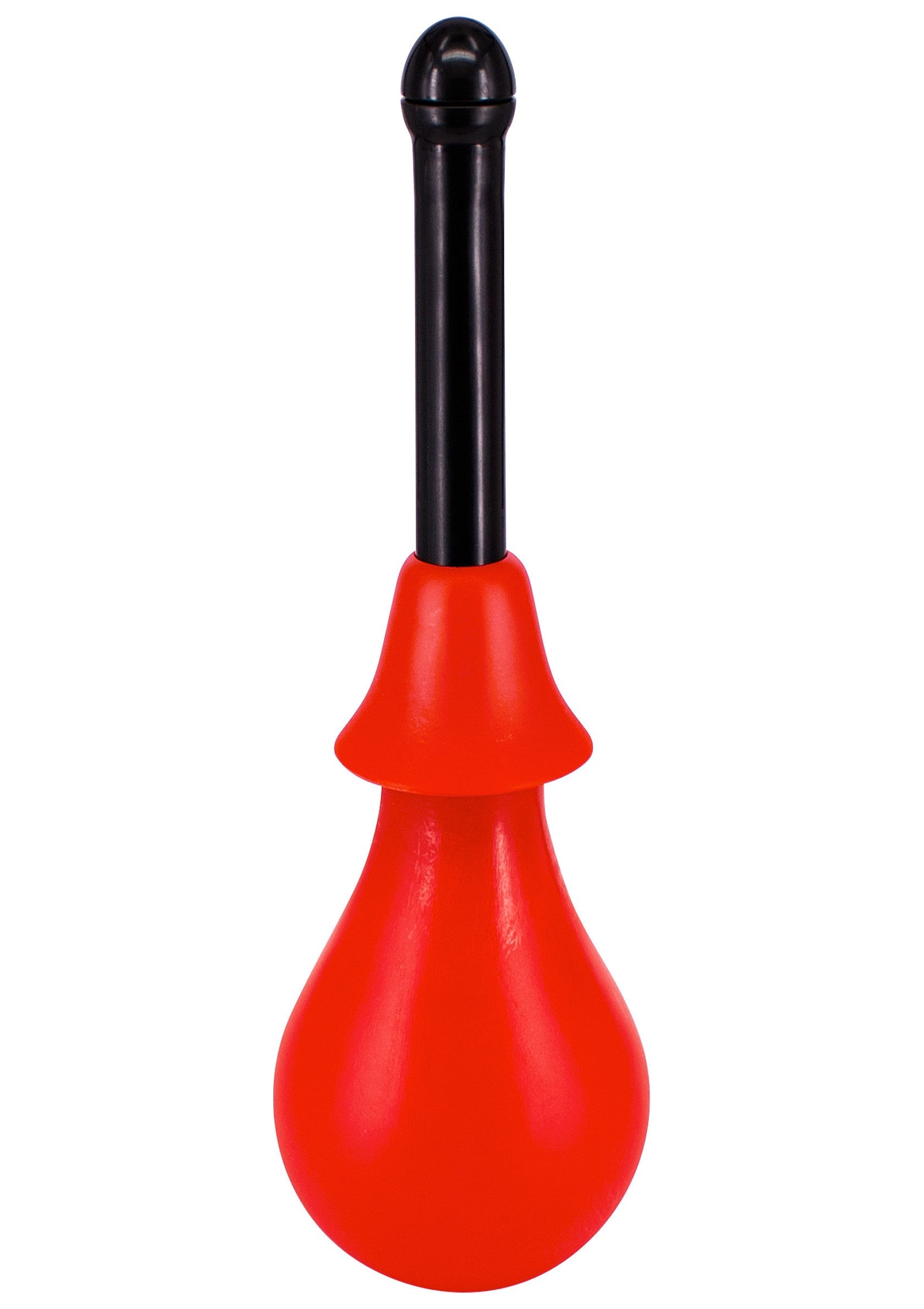 Poire à lavement rouge et noire, idéale pour l'hygiène intime. Discrète et facile à utiliser.; Rode en zwarte klysma peer, ideaal voor persoonlijke hygiëne. Discreet en makkelijk te gebruiken.; Red and black enema bulb, great for personal hygiene. Discreet and easy to use.