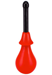 Poire à lavement rouge et noire, idéale pour l'hygiène intime. Discrète et facile à utiliser.; Rode en zwarte klysma peer, ideaal voor persoonlijke hygiëne. Discreet en makkelijk te gebruiken.; Red and black enema bulb, great for personal hygiene. Discreet and easy to use.