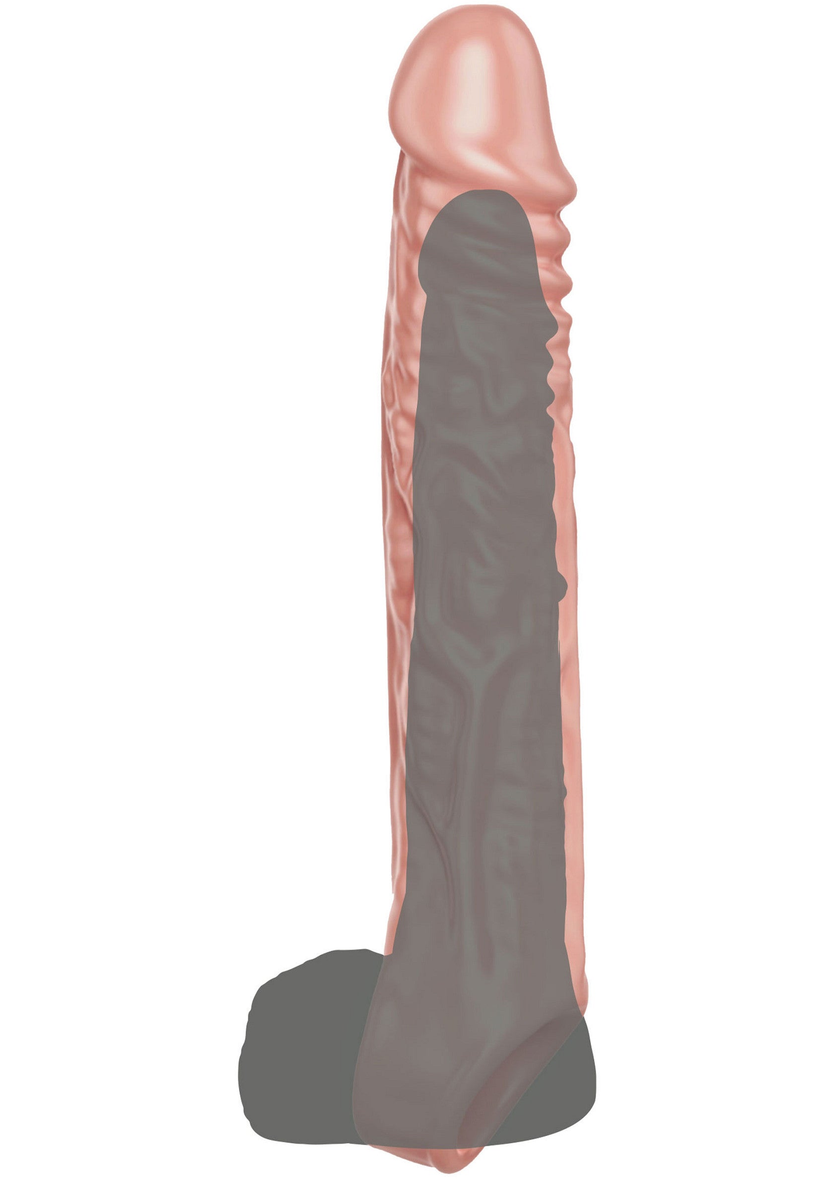 Grand gode réaliste en silicone pour le plaisir et l'exploration. Texture douce et forme détaillée.; Grote realistische siliconen dildo voor genot en ontdekking. Zachte textuur en gedetailleerde vorm.; Large realistic silicone dildo for pleasure and exploration. Soft texture and detailed shape.