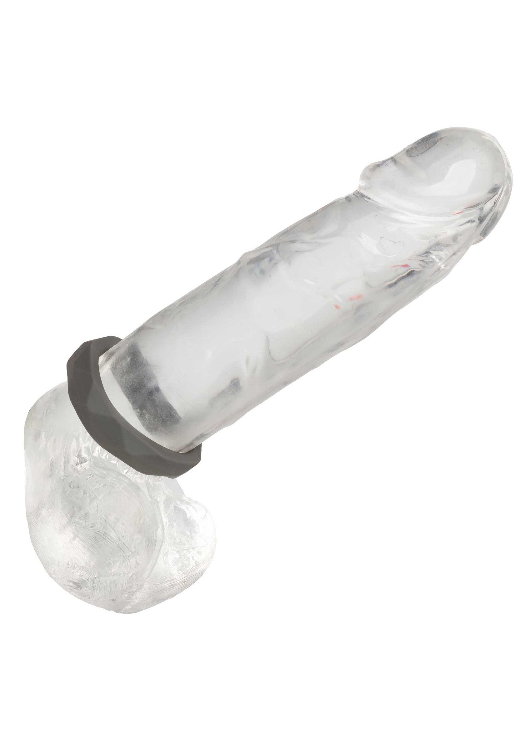 Gode transparent réaliste avec anneau pour plus de plaisir. Jouet intime pour adultes.; Realistische transparante dildo met ring voor extra plezier. Intiem speeltje voor volwassenen.; Realistic clear dildo with ring for extra pleasure. Intimate toy for adults.