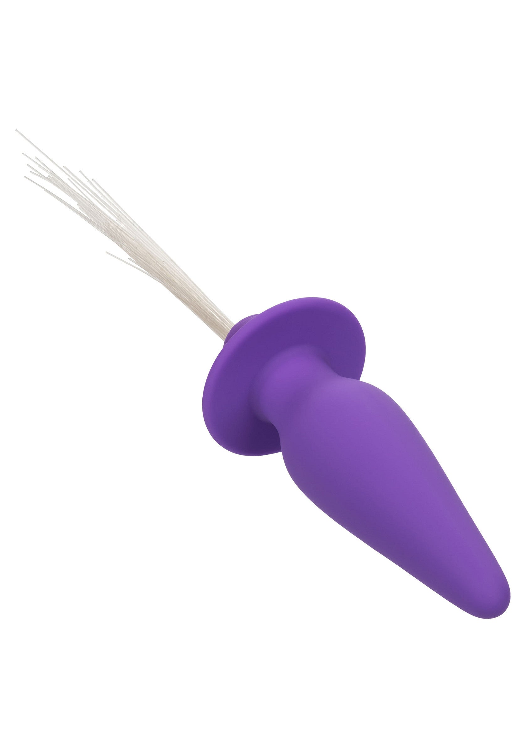 Plug anal violet avec plumes blanches pour une stimulation intense. Découvrez le plaisir !; Paarse anale plug met witte veren voor intense stimulatie. Ontdek het plezier!; Purple anal plug with white feathers for intense stimulation. Discover the pleasure!