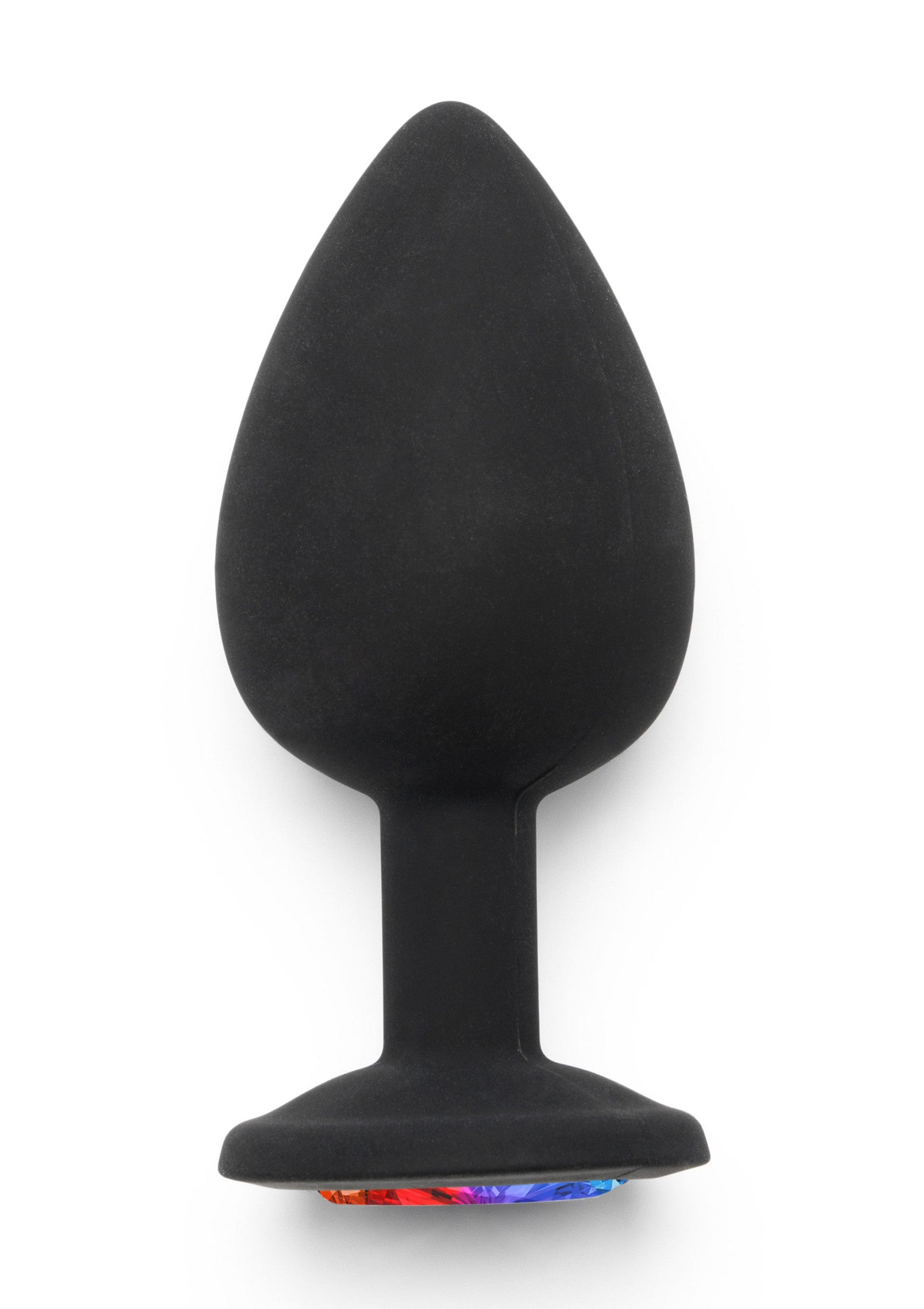Plug anal noir élégant avec base illuminée pour un plaisir intense.; Stijlvolle zwarte anale plug met verlichte basis voor intens genot.; Sleek black anal plug with illuminated base for intense pleasure.