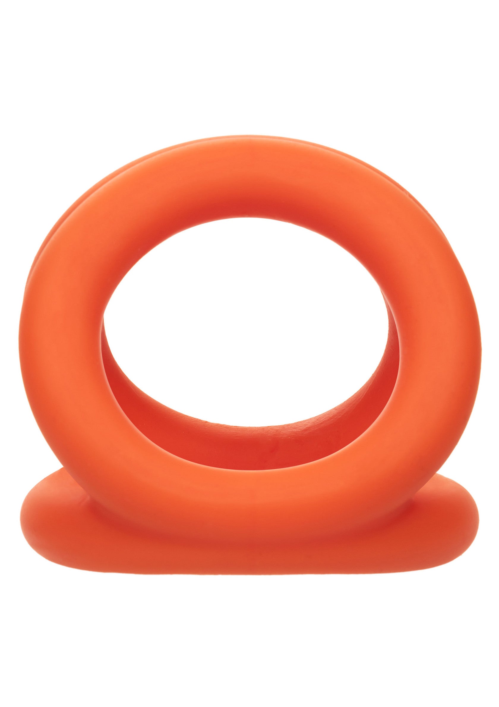 Anneau pénien orange pour plus de plaisir et d'endurance.; Oranje penisring voor meer genot en uithoudingsvermogen.; Orange cock ring for enhanced pleasure and stamina.