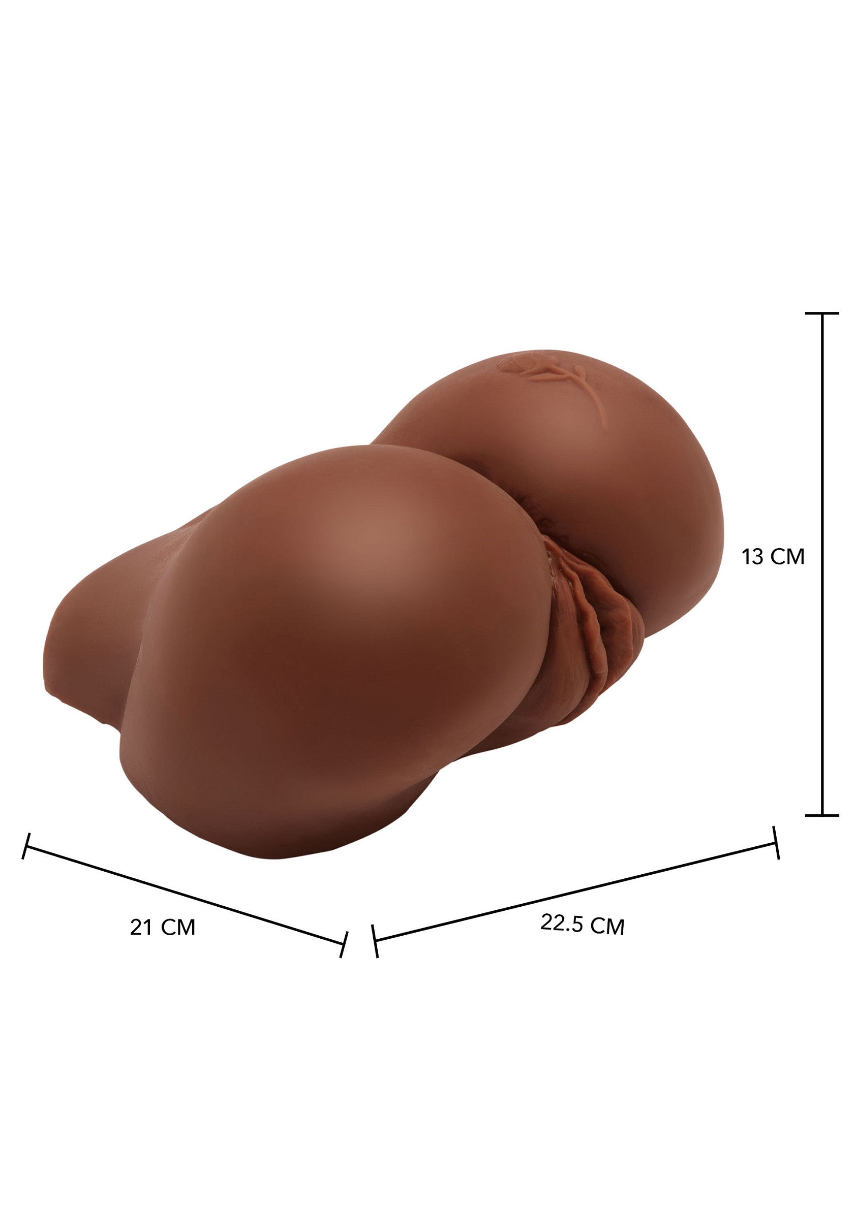 Fesses artificielles réalistes. Jouet sexuel pour adultes, dimensions indiquées sur l'image.; Realistische kunstmatige billen. Volwassen seksspeeltje, afmetingen staan ​​op de afbeelding.; Realistic artificial buttocks. Adult sex toy, dimensions indicated on the image.