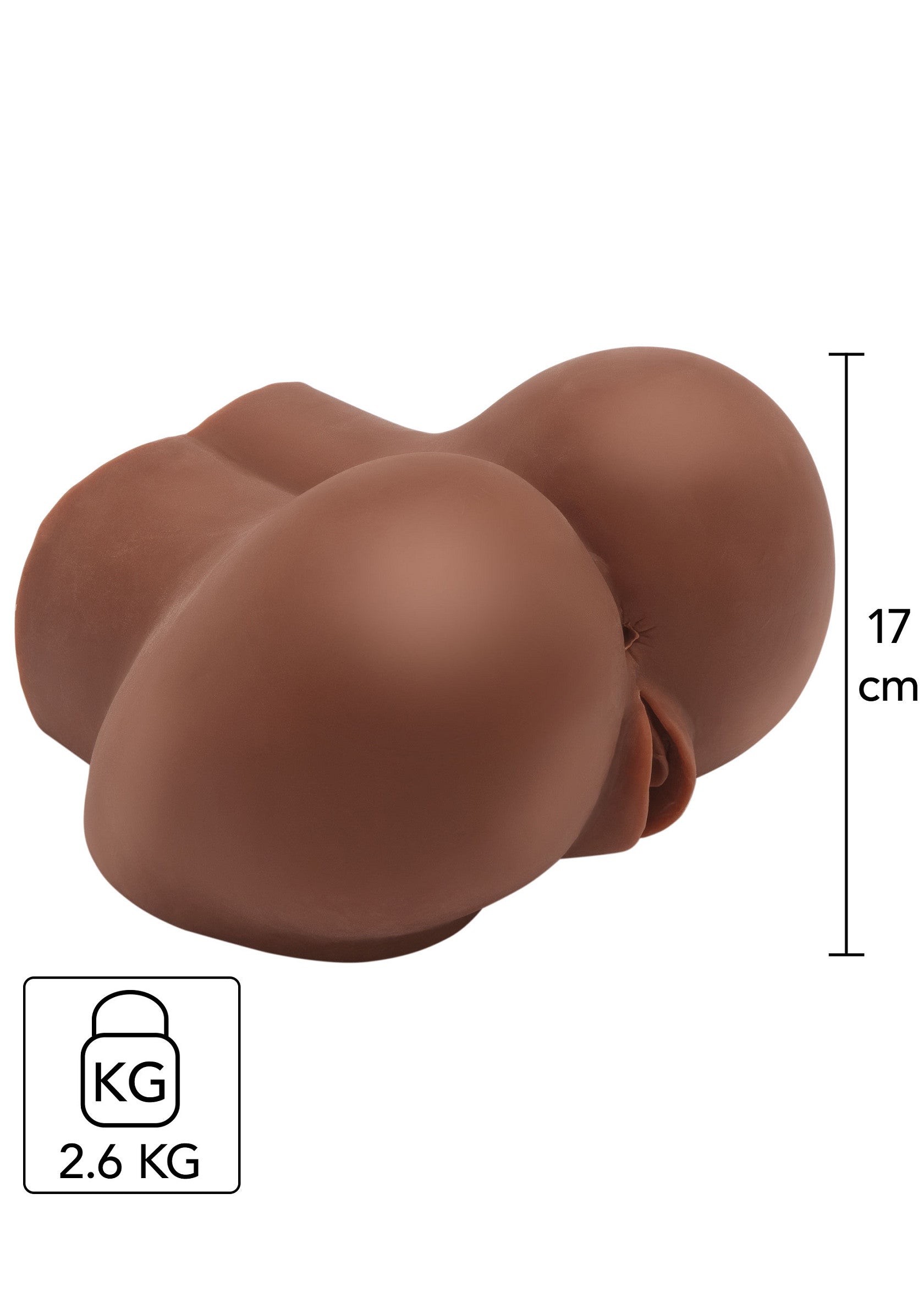 Jouet pour adultes réaliste avec ouverture. Taille 17 cm et poids 2.6kg. Plaisir garanti!; Realistisch seksspeeltje met opening. Grootte 17 cm en gewicht 2.6kg. Gegarandeerd plezier!; Realistic adult toy with opening. Size 17 cm and weight 2.6kg. Guaranteed pleasure!