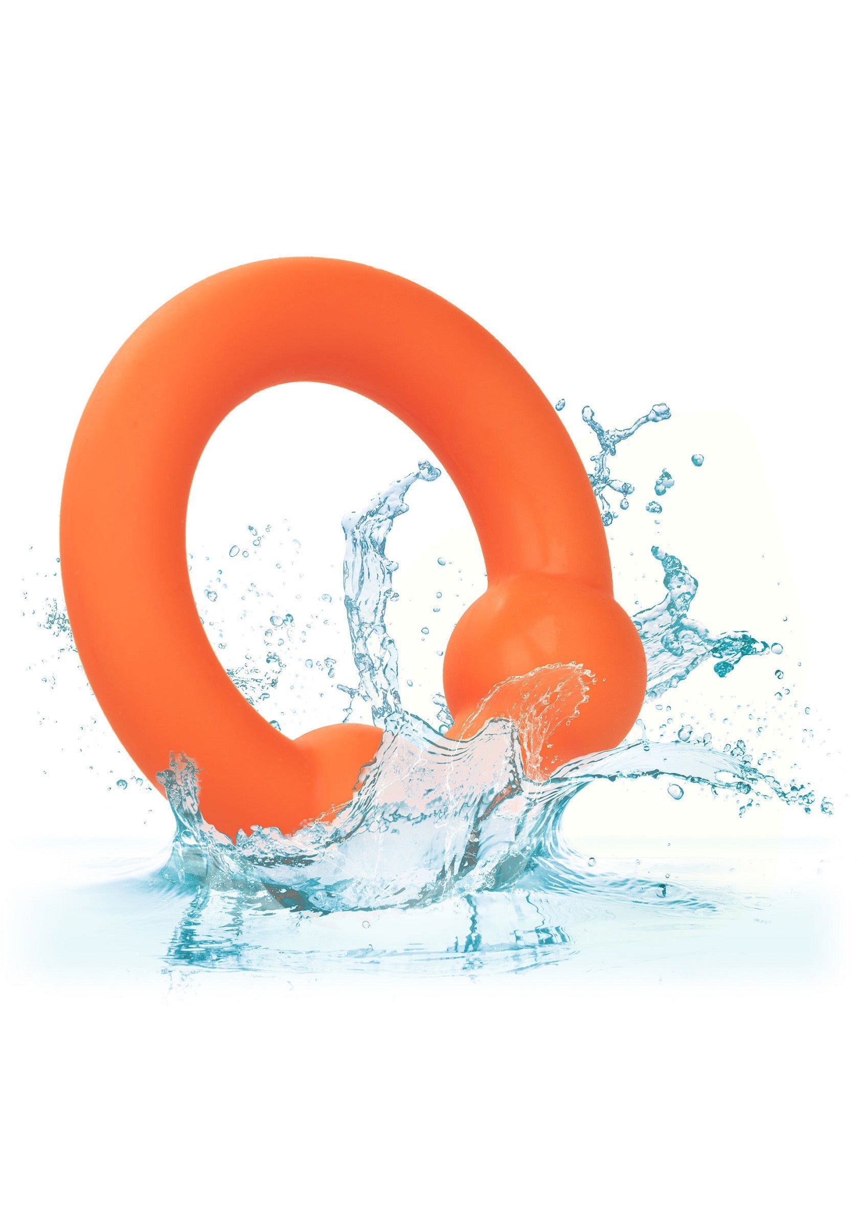 Anneau vibrant orange étanche, parfait pour le plaisir aquatique !; Waterdichte oranje vibrerende ring, perfect voor waterpret!; Waterproof orange vibrating ring, perfect for aquatic fun!
