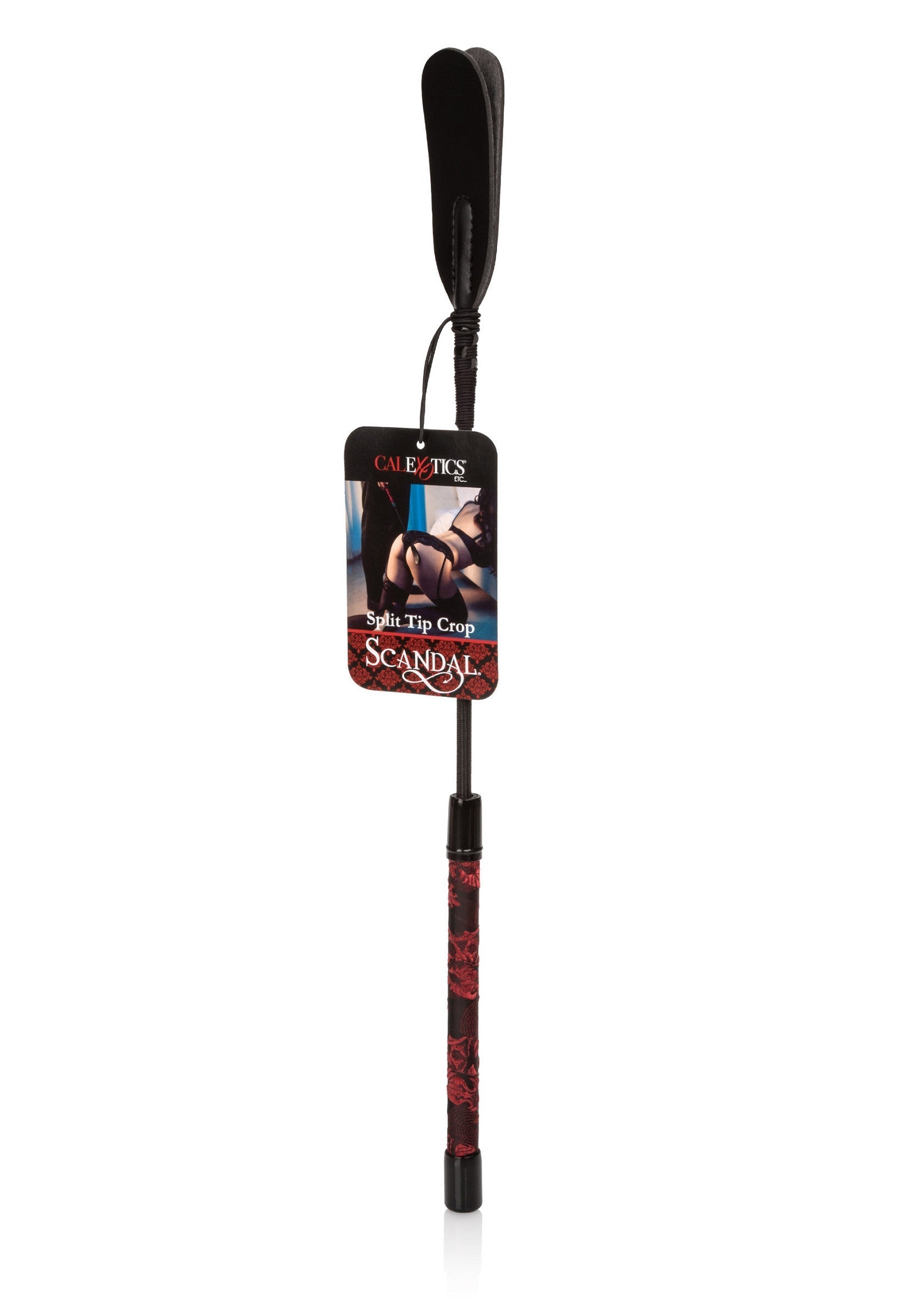 Cravache 'Scandal' à bout fendu pour jeux coquins. Plaisir et piment garantis pour vos séances BDSM! CalExotics.; Scandal split tip crop voor BDSM spelletjes. Plezier en spanning gegarandeerd voor je BDSM sessies! CalExotics.; Scandal split tip crop for kinky games. Pleasure and excitement guaranteed for your BDSM sessions! CalExotics.