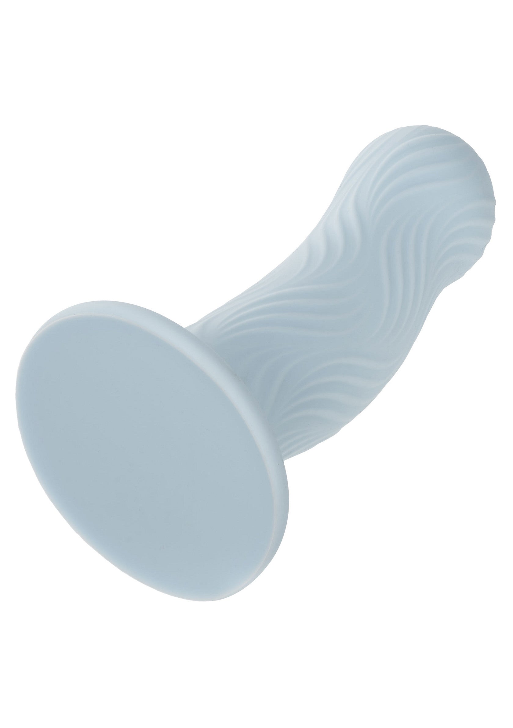 Gode incurvé bleu clair avec ventouse pour une expérience amusante et unique.; Lichtblauwe gebogen dildo met zuignap voor een leuke en unieke ervaring.; Light blue curved dildo with suction cup for a fun and unique experience.
