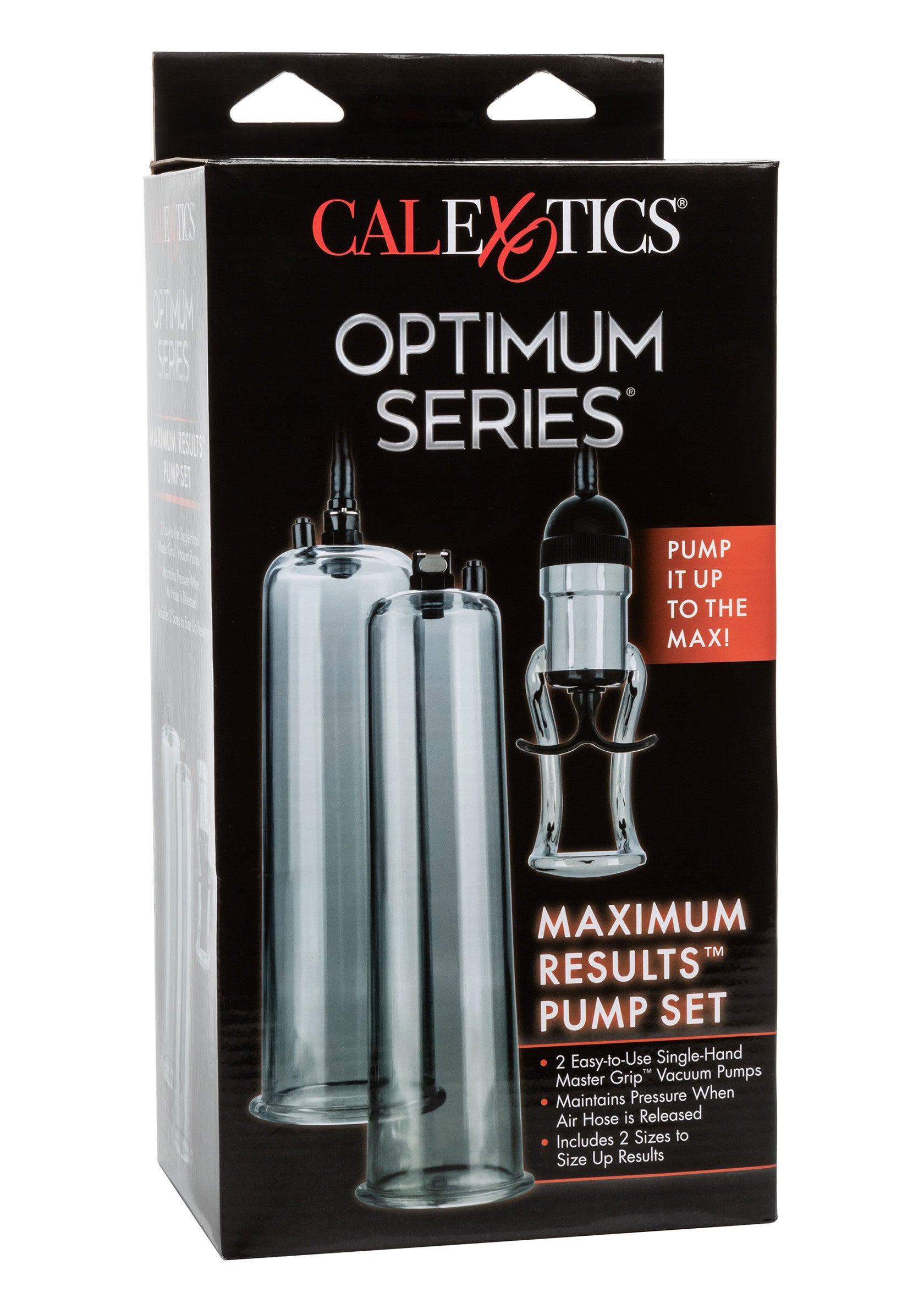 Kit de pompe CalExotics Optimum Series pour des résultats maximums. Augmentez la taille avec cet ensemble de pompes.; CalExotics Optimum Series pompset voor maximale resultaten. Vergroot de omvang met deze pompset.; CalExotics Optimum Series pump set for maximum results. Increase size with this pump set.