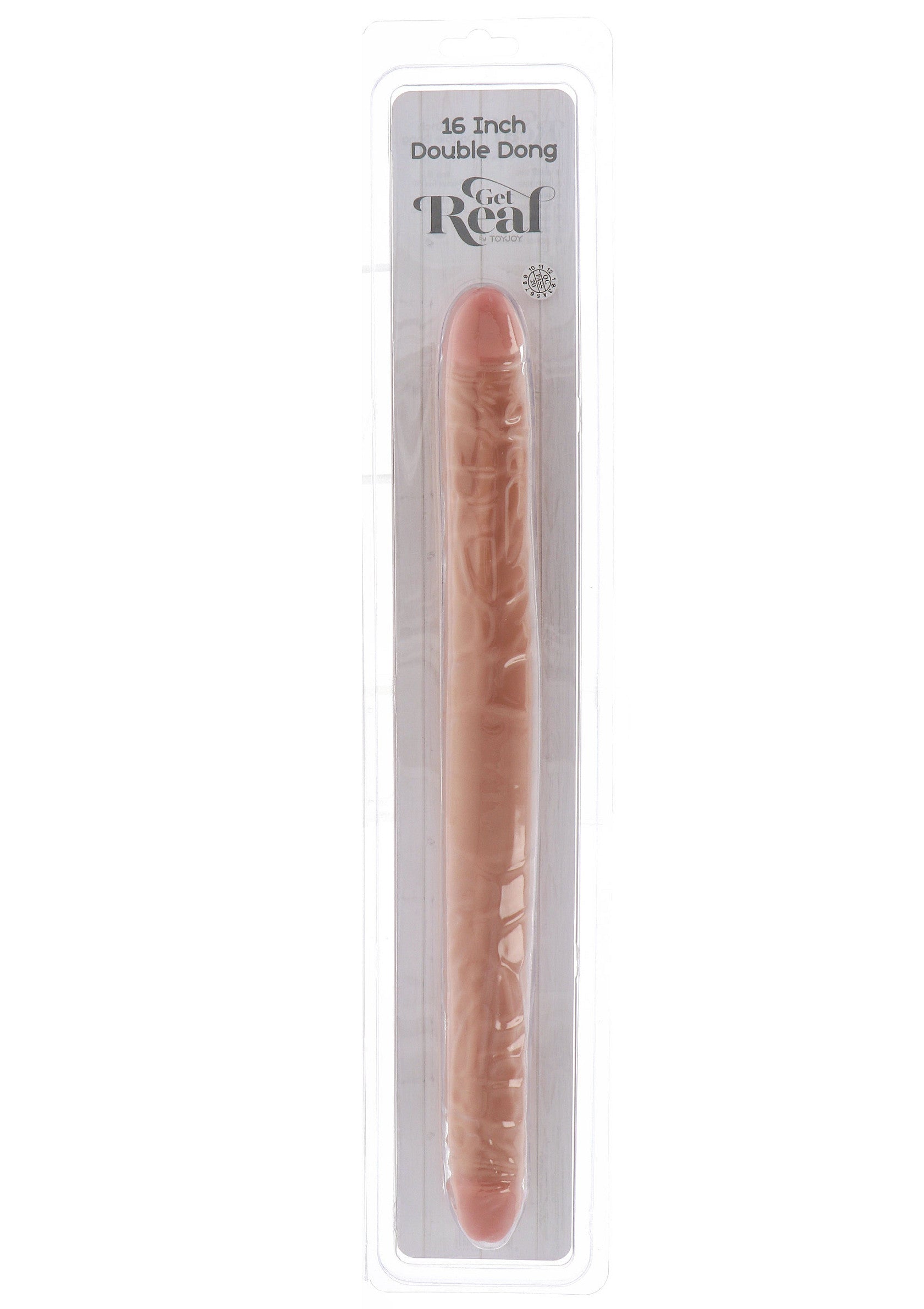 Jouet pour adultes 'Get Real' double dong de 40 cm (16 pouces). Amusement garanti!; 'Get Real' 16 inch double dong seksspeeltje. Gegarandeerd plezier!; 'Get Real' 16 Inch Double Dong adult toy. Guaranteed Fun!