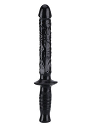 Gode noir en forme d'épée pour une expérience unique et intense.; Zwarte dildo in de vorm van een zwaard voor een unieke, intense ervaring.; Black sword-shaped dildo for a unique and intense experience.