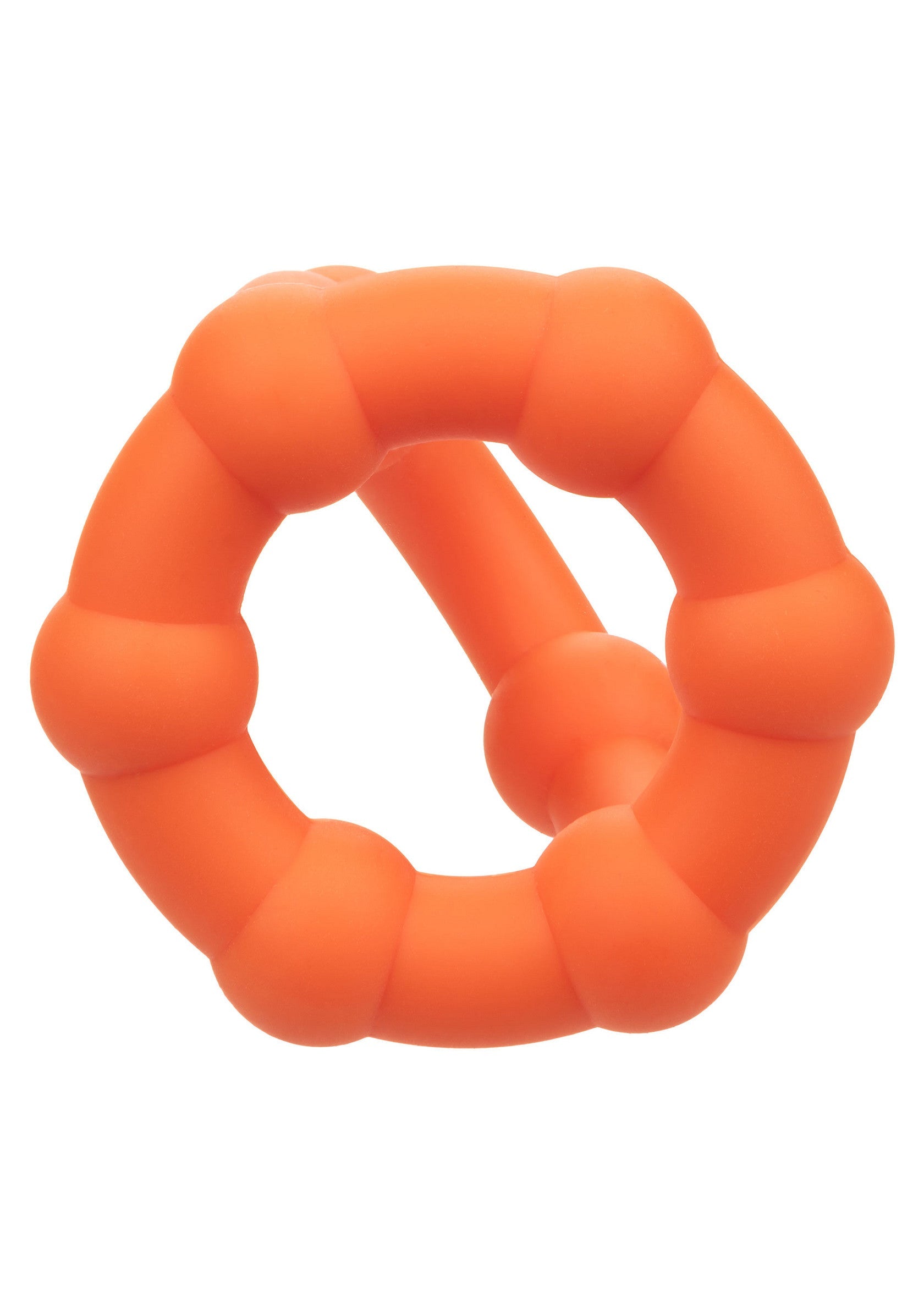 Anneau vibrant orange texturé pour plus de plaisir. Idéal pour les couples et le jeu solitaire.; Oranje vibrerende ring met textuur voor extra genot. Ideaal voor koppels en solo plezier.; Textured orange vibrating ring for enhanced pleasure. Ideal for couples and solo play.