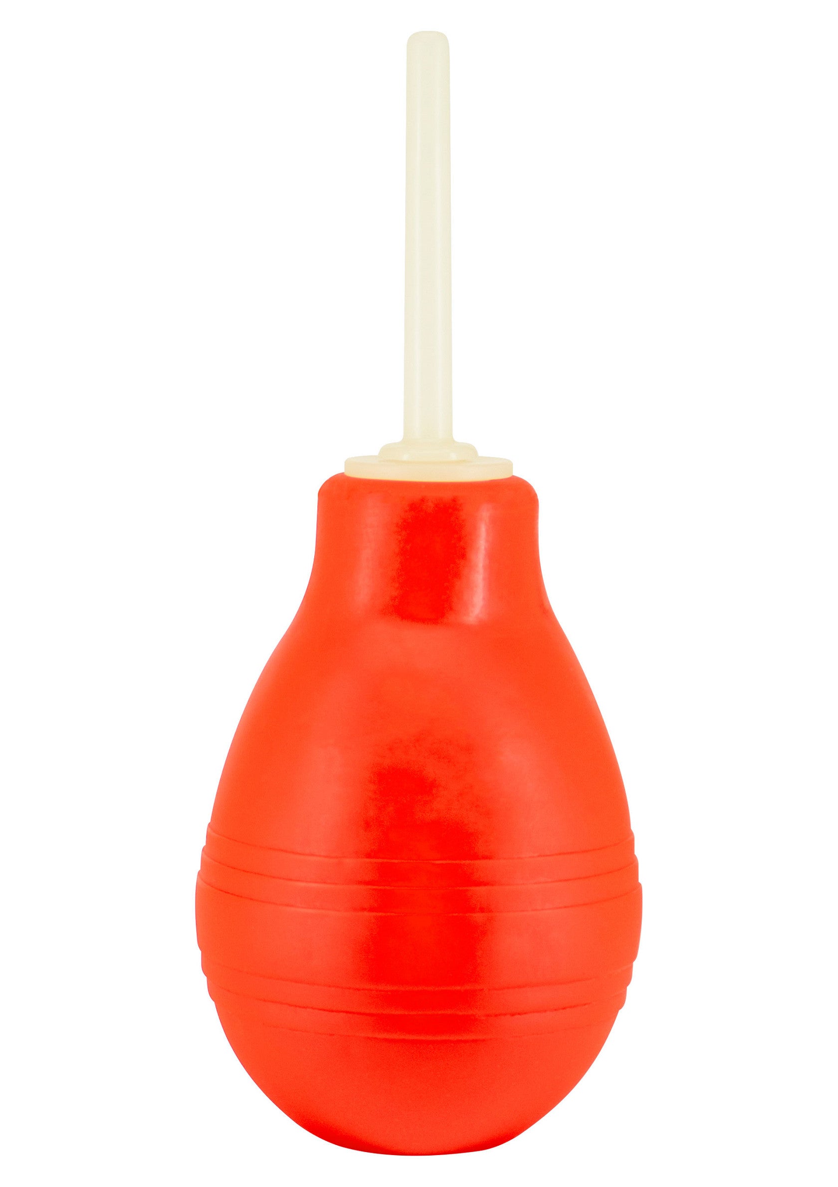 Poire à lavement rouge, idéale pour l'hygiène intime et le soulagement de la constipation occasionnelle.; Rode klysma peer, ideaal voor intieme hygiëne en verlichting van incidentele constipatie.; Red enema bulb, ideal for intimate hygiene and relief from occasional constipation.