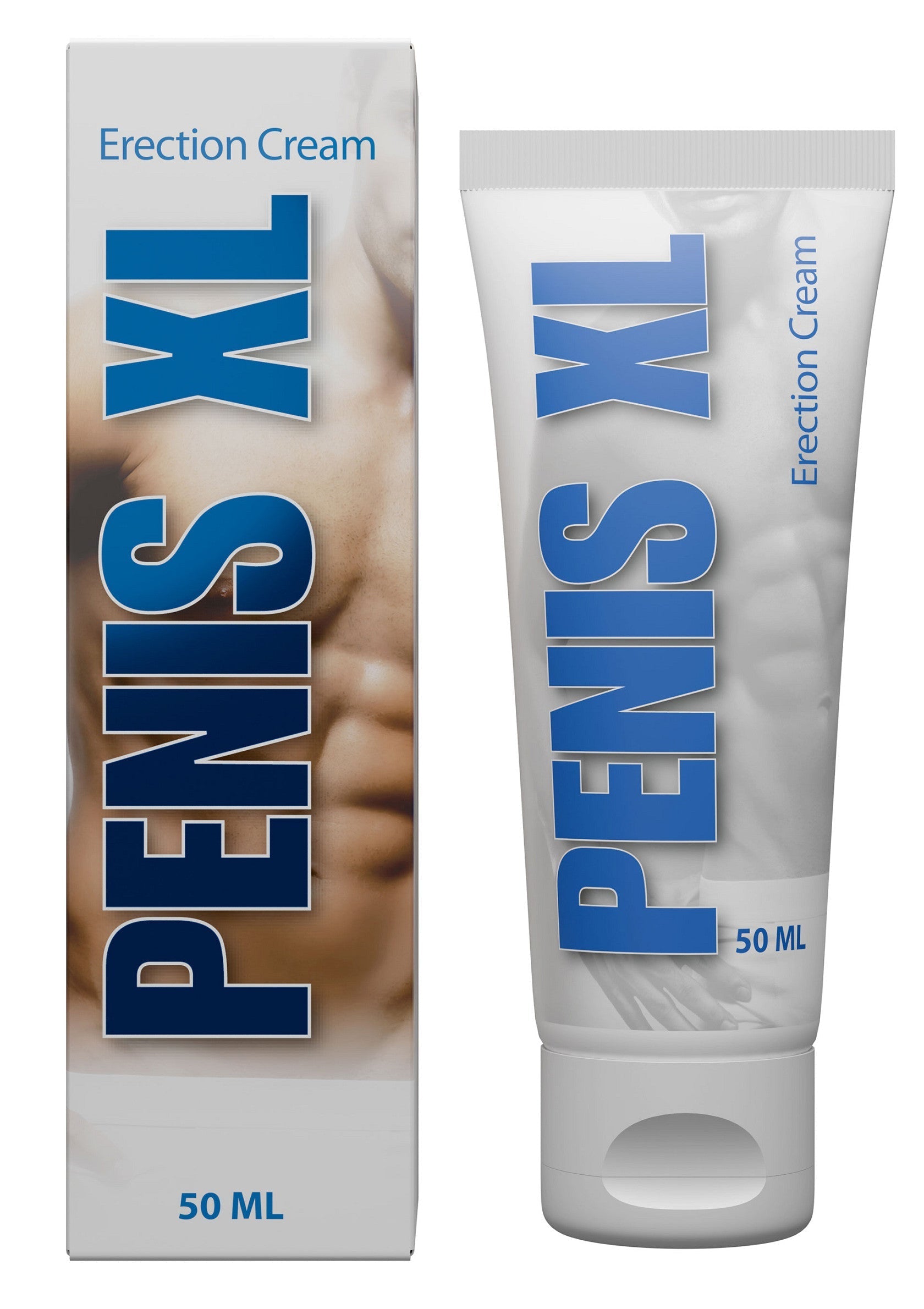 Crème pour l'érection Penis XL, pot et tube de 50 ml pour améliorer la performance et la taille.; Penis XL erectie crème, 50 ml pot en tube voor verbeterde prestaties en grootte.; Penis XL erection cream, 50 ml pot and tube to improve performance and size.