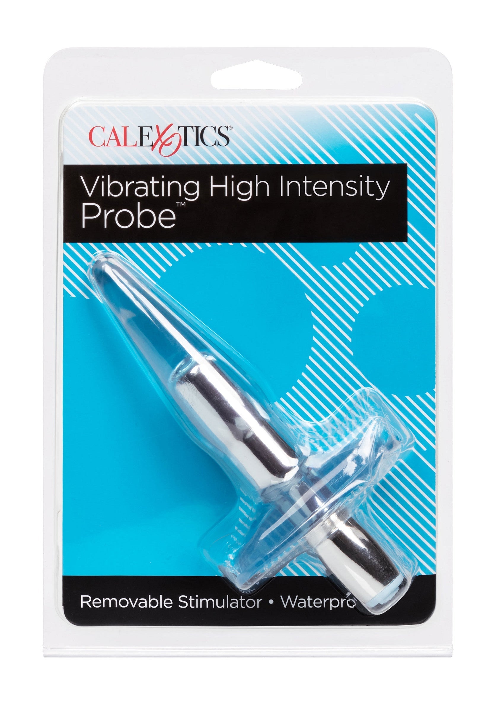 Sonde vibrante haute intensité CalExotics. Stimulateur amovible et étanche. Pour des sensations fortes et ciblées.; CalExotics Vibrating High Intensity Probe. Verwijderbare stimulator en waterdicht. Voor intense en gerichte sensaties.; CalExotics Vibrating High Intensity Probe. Removable stimulator and waterproof. For intense and targeted sensations.