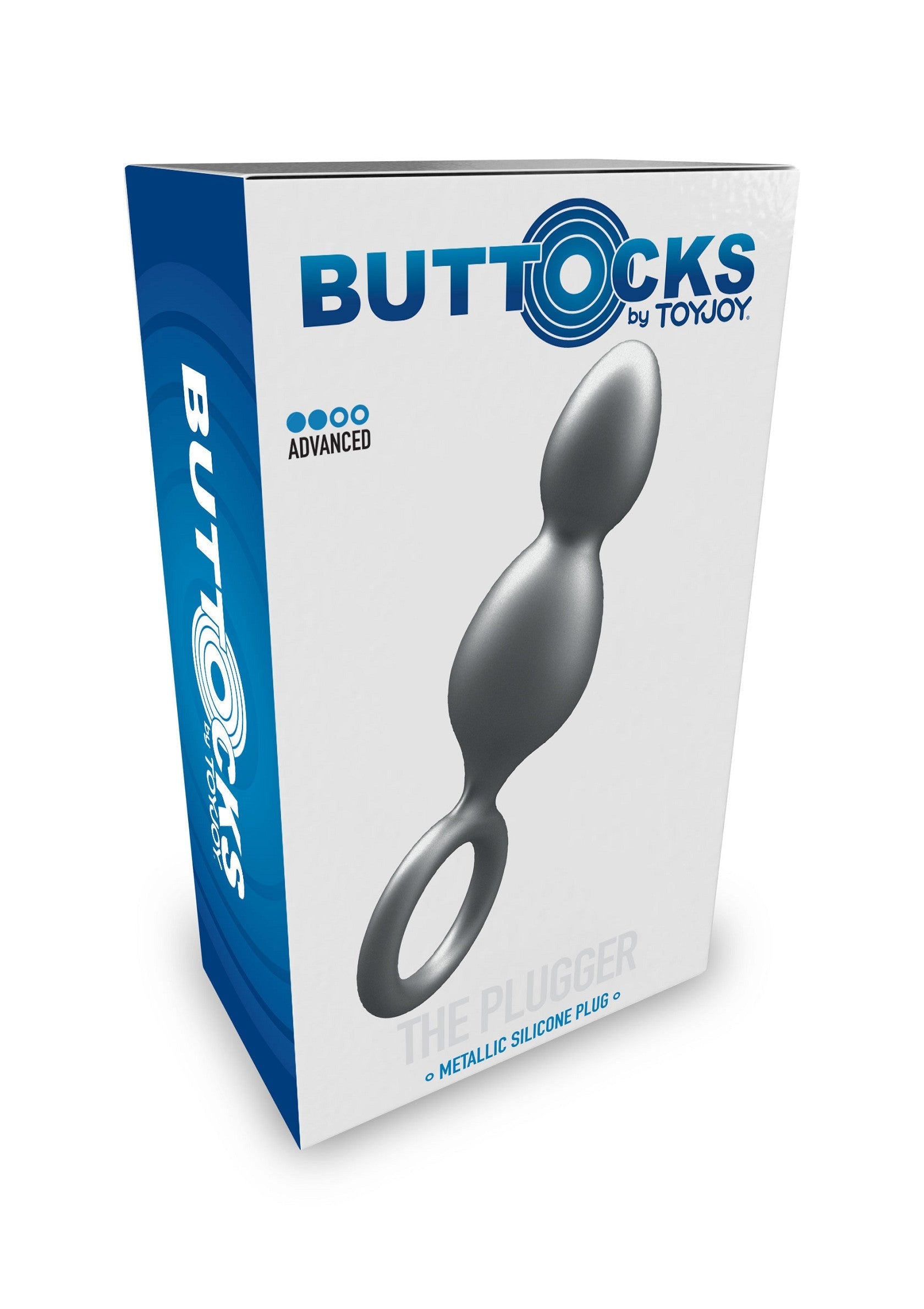 Buttocks by ToyJoy, The Plugger en silicone métallique. Découvrez le plaisir anal avec ce plug ergonomique pour débutants et experts.; Buttocks by ToyJoy, The Plugger gemaakt van metallic siliconen. Ontdek anaal plezier met deze ergonomische plug voor beginners en experts.; Buttocks by ToyJoy, The Plugger made of metallic silicone. Discover anal pleasure with this ergonomic plug for beginners and experts.