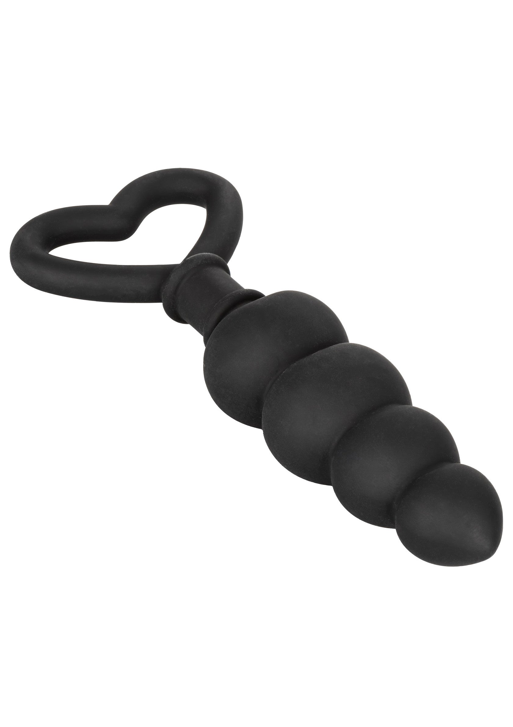 Plug anal noir avec poignée en forme de cœur pour un plaisir intense et confortable.; Zwarte anale plug met hartvormig handvat voor intens en comfortabel genot.; Black anal plug with heart-shaped handle for intense, comfortable pleasure.