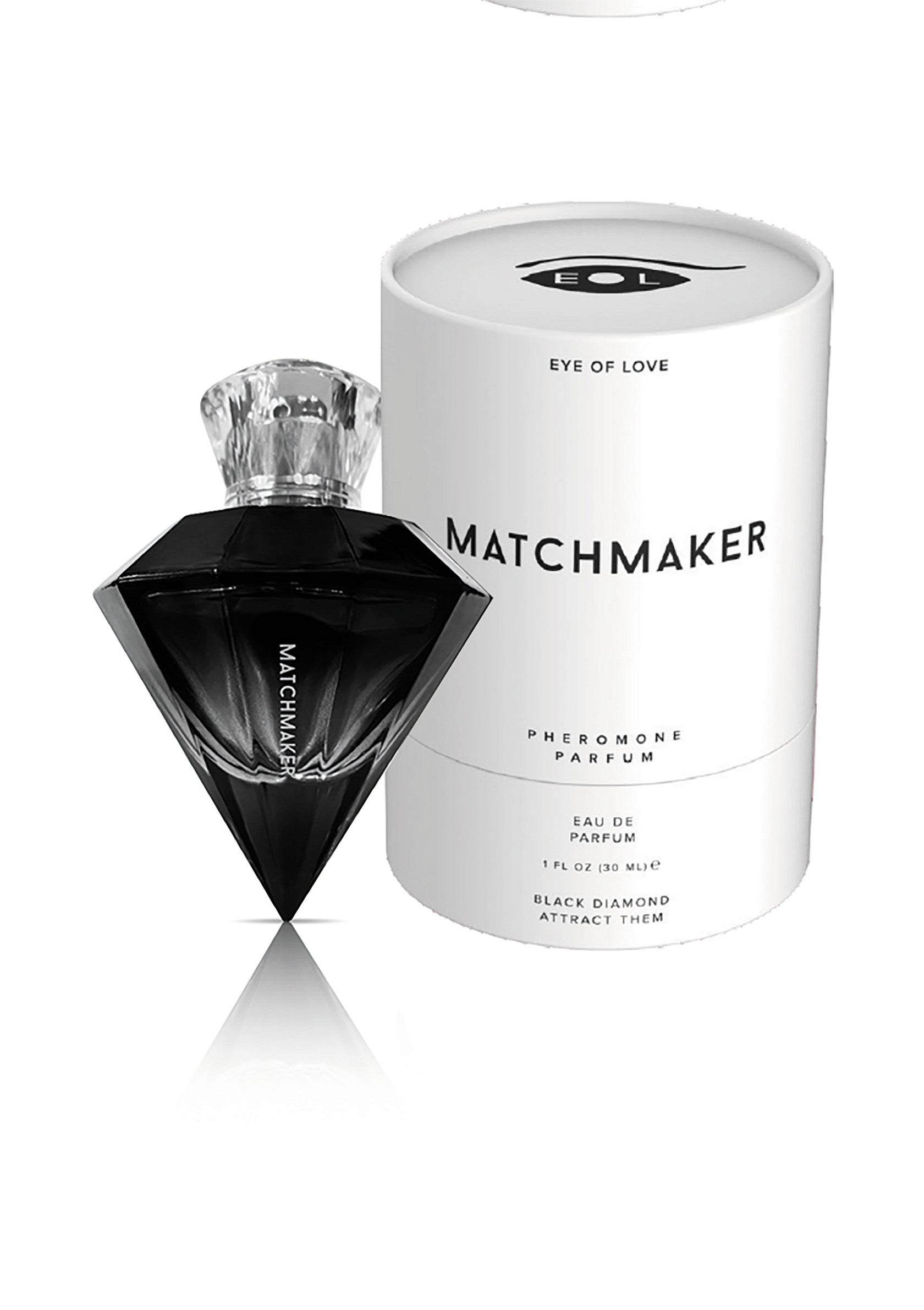 Parfum Matchmaker Black Diamond pour attirer l'attention. Flacon élégant et coffret cadeau. ; Matchmaker Black Diamond parfum om de aandacht te trekken. Elegante fles en geschenkdoos.; Matchmaker Black Diamond perfume to attract attention. Elegant bottle and gift box.