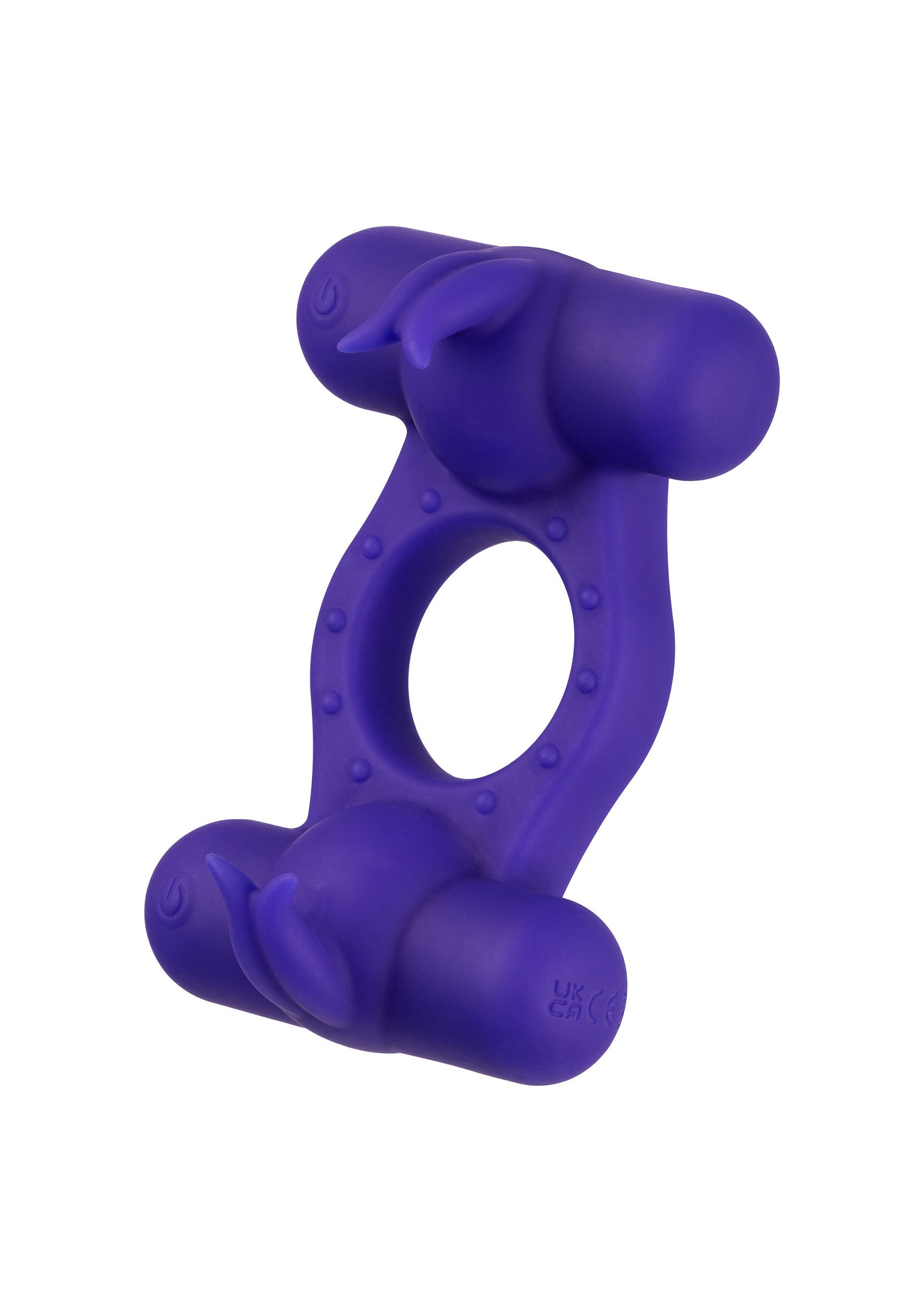 Anneau vibrant violet pour plus de plaisir. Améliorez vos sensations et celles de votre partenaire avec cet accessoire érotique.; Paarse vibrerende penisring voor meer plezier. Verbeter jouw sensaties en die van je partner met dit erotische accessoire.; Purple vibrating cock ring for enhanced pleasure. Elevate your and your partner's sensations with this erotic accessory.