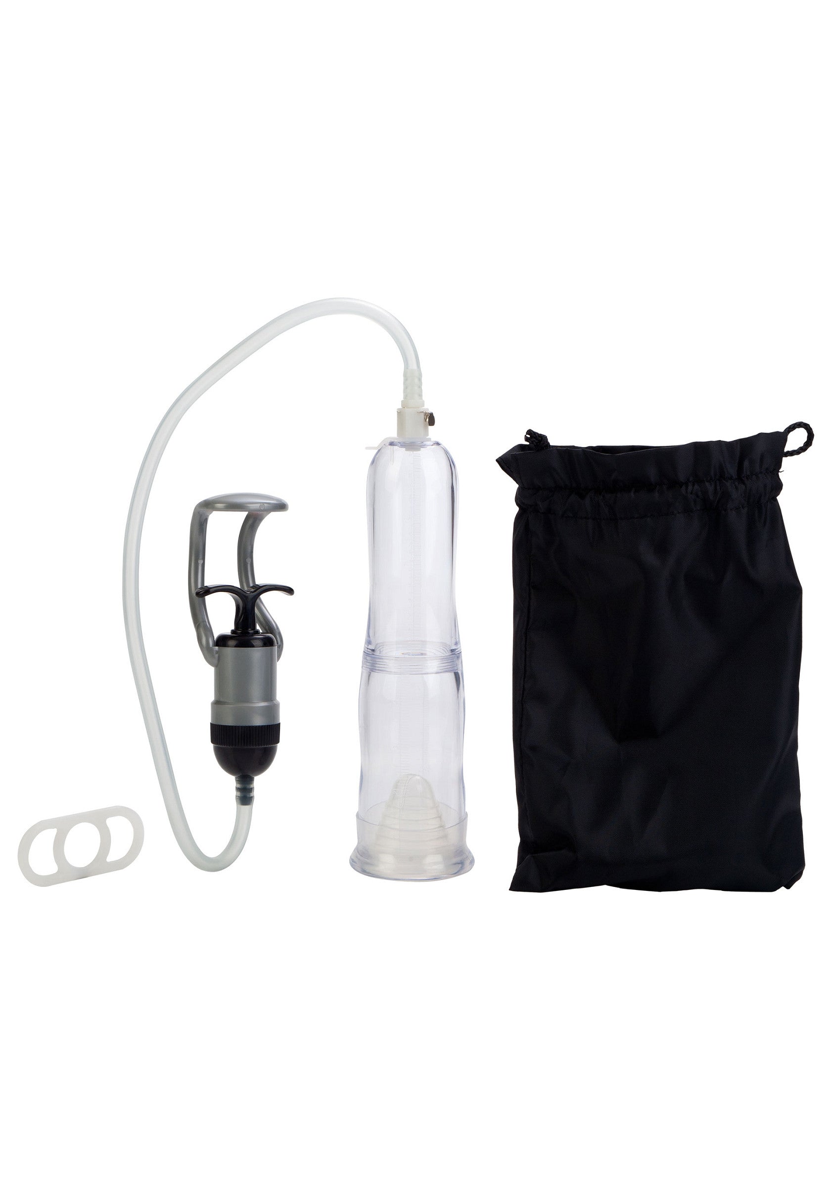 Pompe à pénis avec sac de rangement pour une satisfaction optimale.; Penis pomp met opbergzak voor optimale tevredenheid.; Penis pump with storage bag for optimal satisfaction.