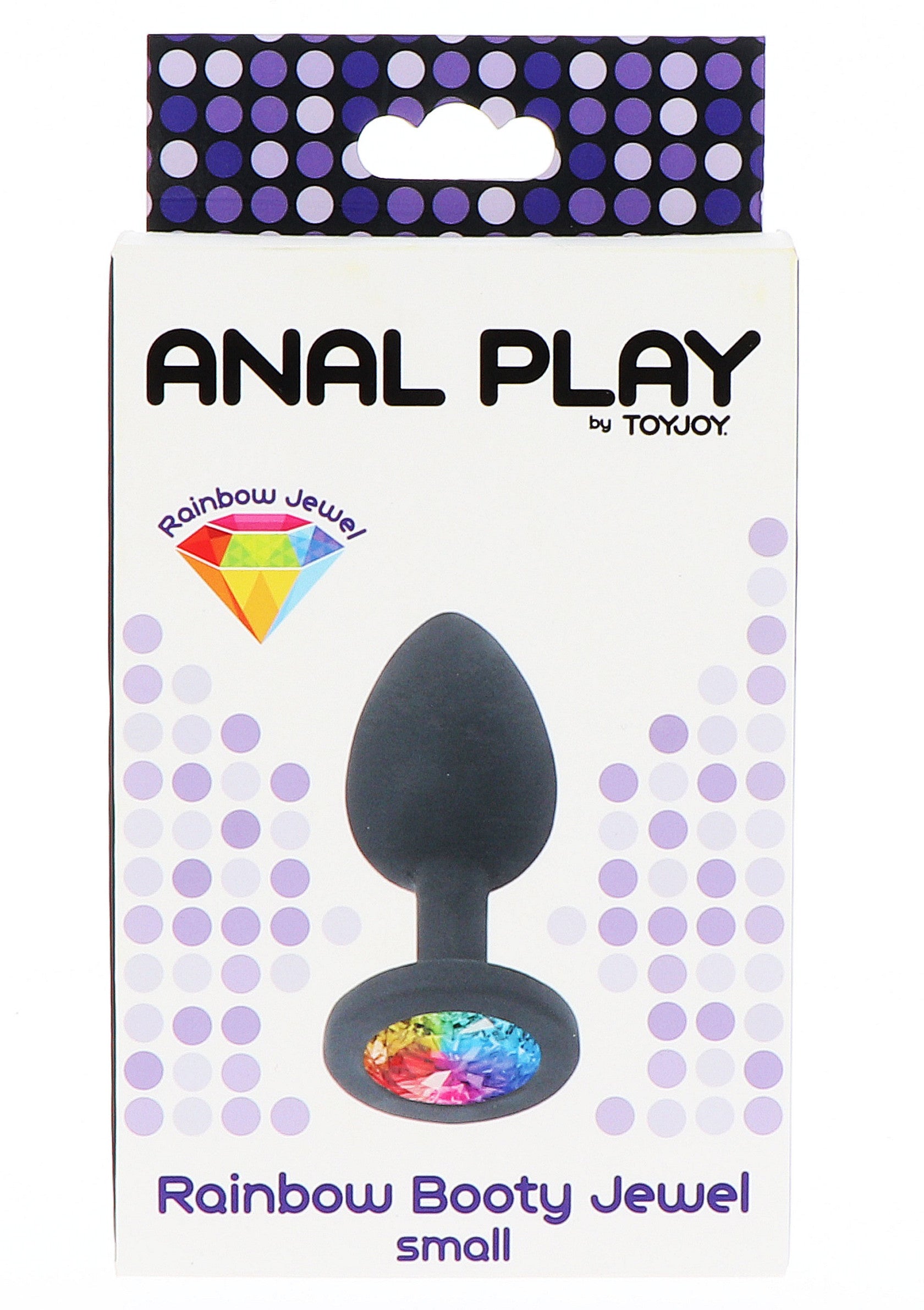 Plug anal petit avec un joyau arc-en-ciel. Jouet pour adultes de Toyjoy.; Kleine anaalplug met regenboogjuweel. Volwassen speeltje van Toyjoy.; Small anal plug with a rainbow jewel. Adult toy by Toyjoy.
