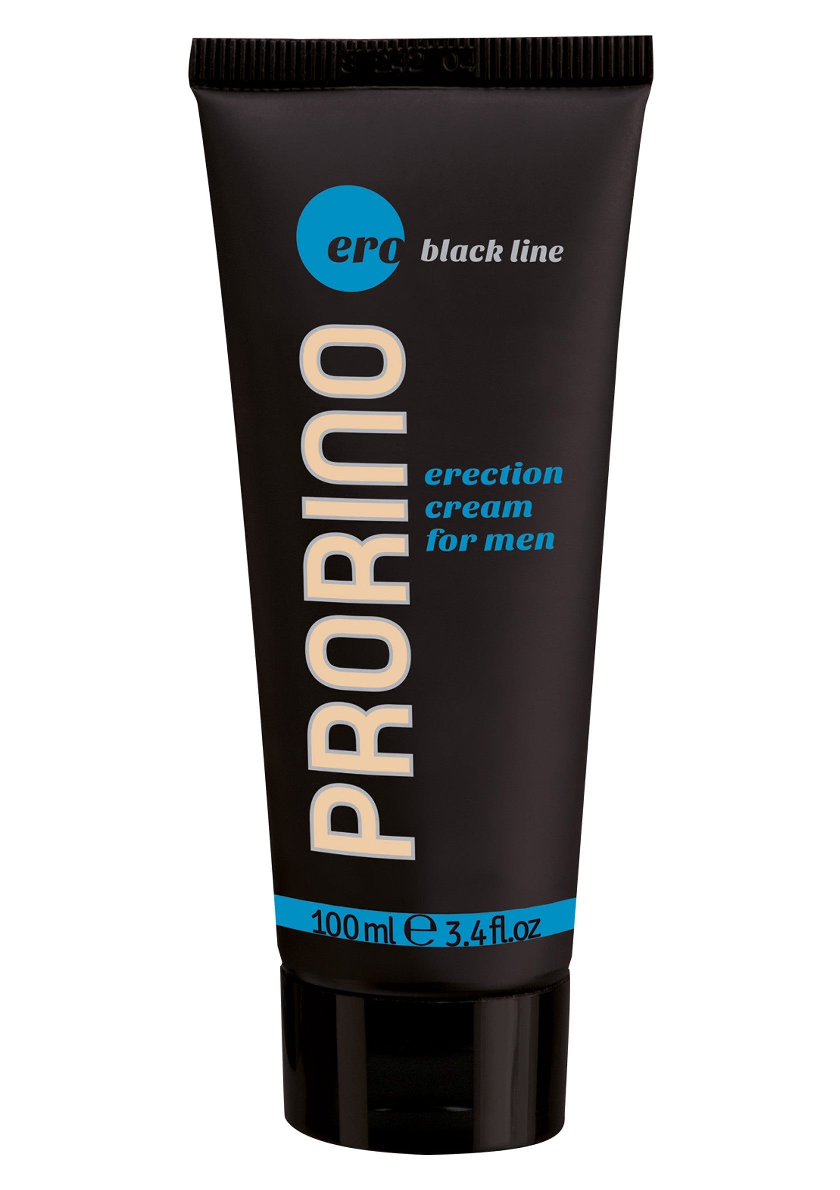 Crème d'érection Prorino Black Line pour hommes. Améliore la performance et le plaisir. 100 ml.; Prorino Black Line erectiecrème voor mannen. Verbetert prestaties en plezier. 100 ml.; Prorino Black Line erection cream for men. Enhances performance and pleasure. 100 ml.