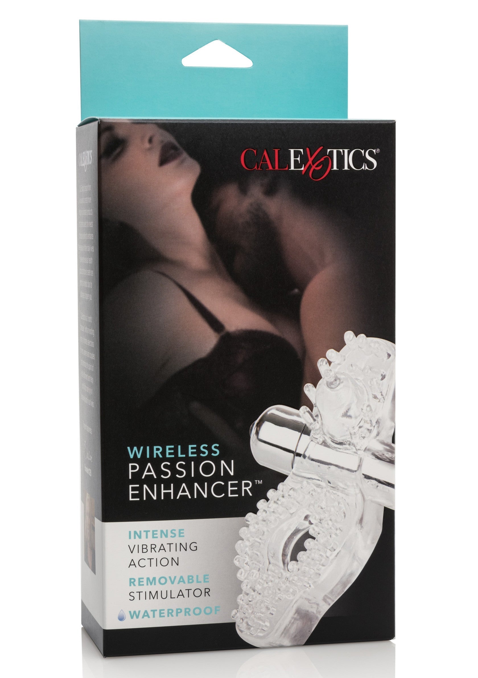 CalExotics Wireless Passion Enhancer : stimulateur vibrant sans fil pour des moments intenses et passionnés.; CalExotics Wireless Passion Enhancer: draadloze vibrerende stimulator voor intense en gepassioneerde momenten.; CalExotics Wireless Passion Enhancer: wireless vibrating stimulator for intense and passionate moments.